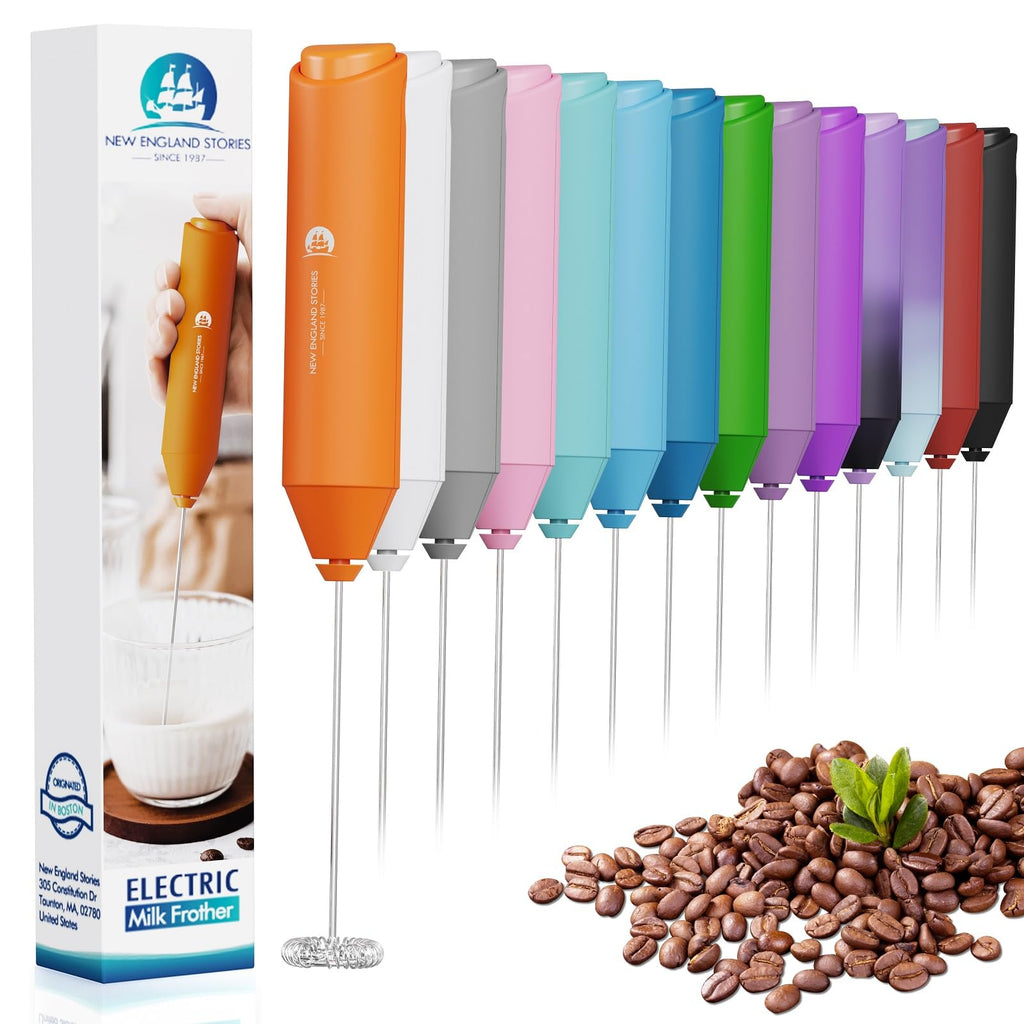 Powerful Milk Frother Handheld Foam Maker, Mini Whisk Drink Mixer for Coffee, Cappuccino, Latte, Matcha, Hot Chocolate, No Stand, Green