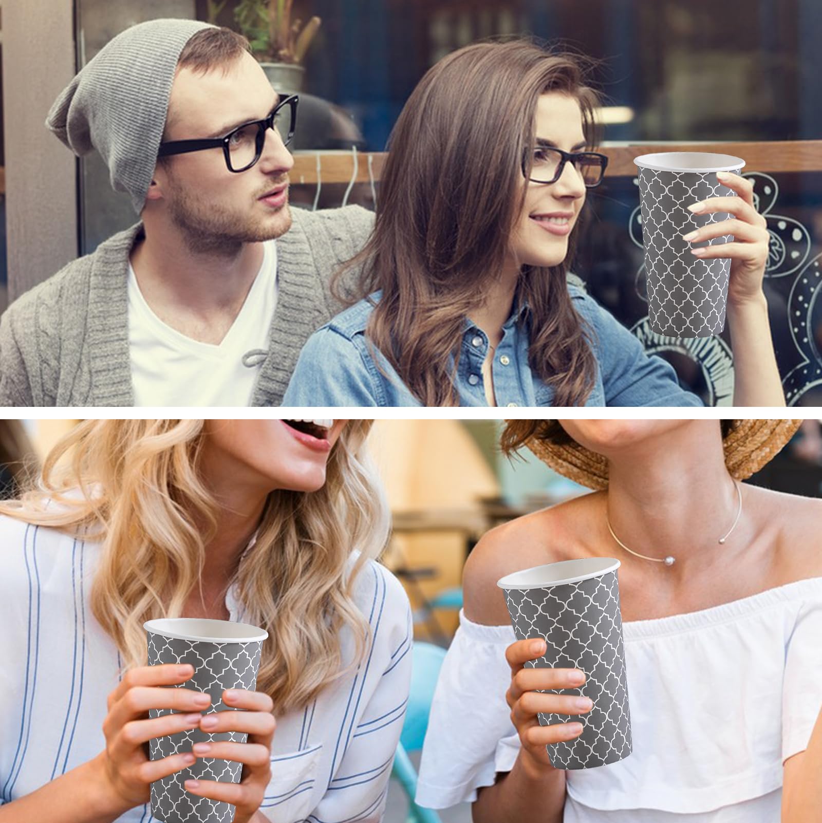 Lamosi Coffee Cups 12 oz 180 Pack, Disposable Paper Coffee Cups, Disposable Cups,12 oz Hot Cup,12oz Paper Insulated Cup for Cold Hot Drinks (No Lids)