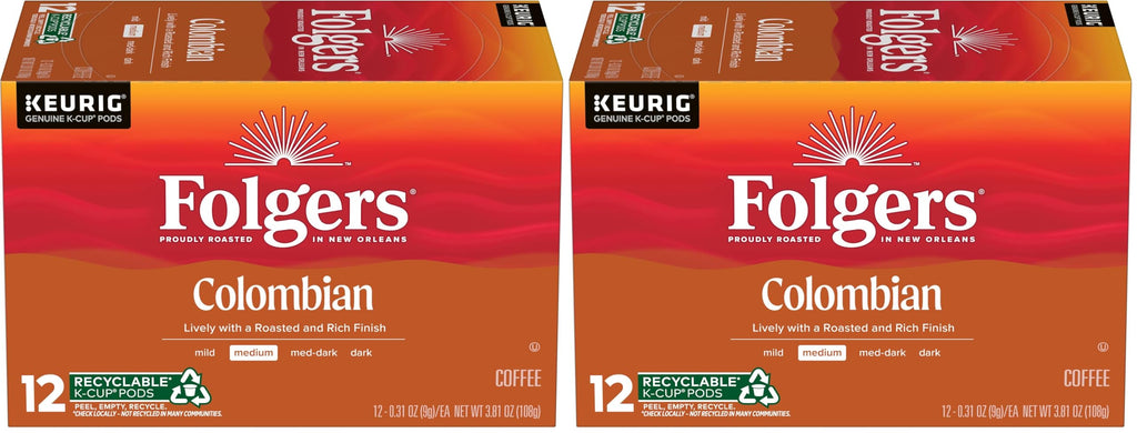 Folgers Black Silk, Dark Roast Coffee, Keurig K-Cup Pods, 12-Count Boxes (Pack of 6)