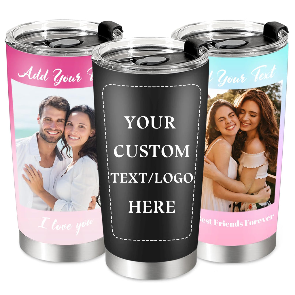 Personalized Tumbler Custom Coffee Tumbler Laser Engrave with Name 20 Oz Stainless Steel Travel Tumbler Cup Mug Personalized Gifts for Birthday Christmas Anniversary for Men Women Kids