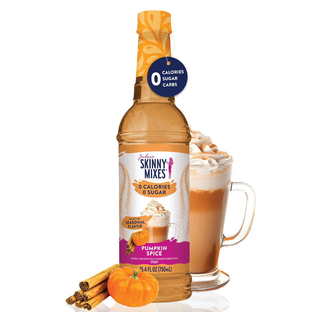 Jordan's Skinny Mixes Sugar Free Coffee Syrup, Holiday Fall Syrup Trio Coffee Flavoring Syrup, Zero Calorie Drink Mix for Lattes, Baking, Protein Shake, Dairy & Gluten Free, Kosher,12.7 Fl Oz, 3 Pack