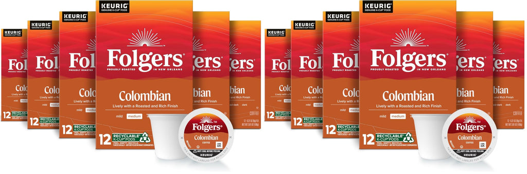 Folgers Black Silk, Dark Roast Coffee, Keurig K-Cup Pods, 12-Count Boxes (Pack of 6)