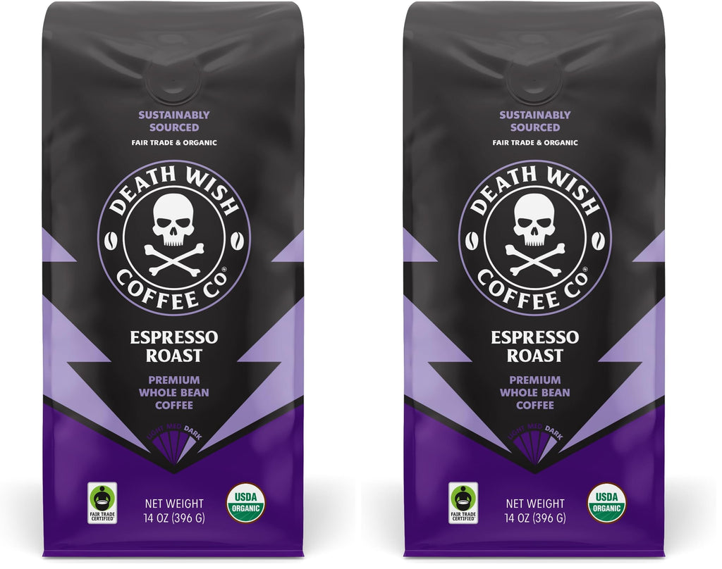 Death Wish Coffee, Valhalla Java Odinforce Blend Whole Bean, USDA Organic and Fair Trade, 12 oz (Pack of 1)