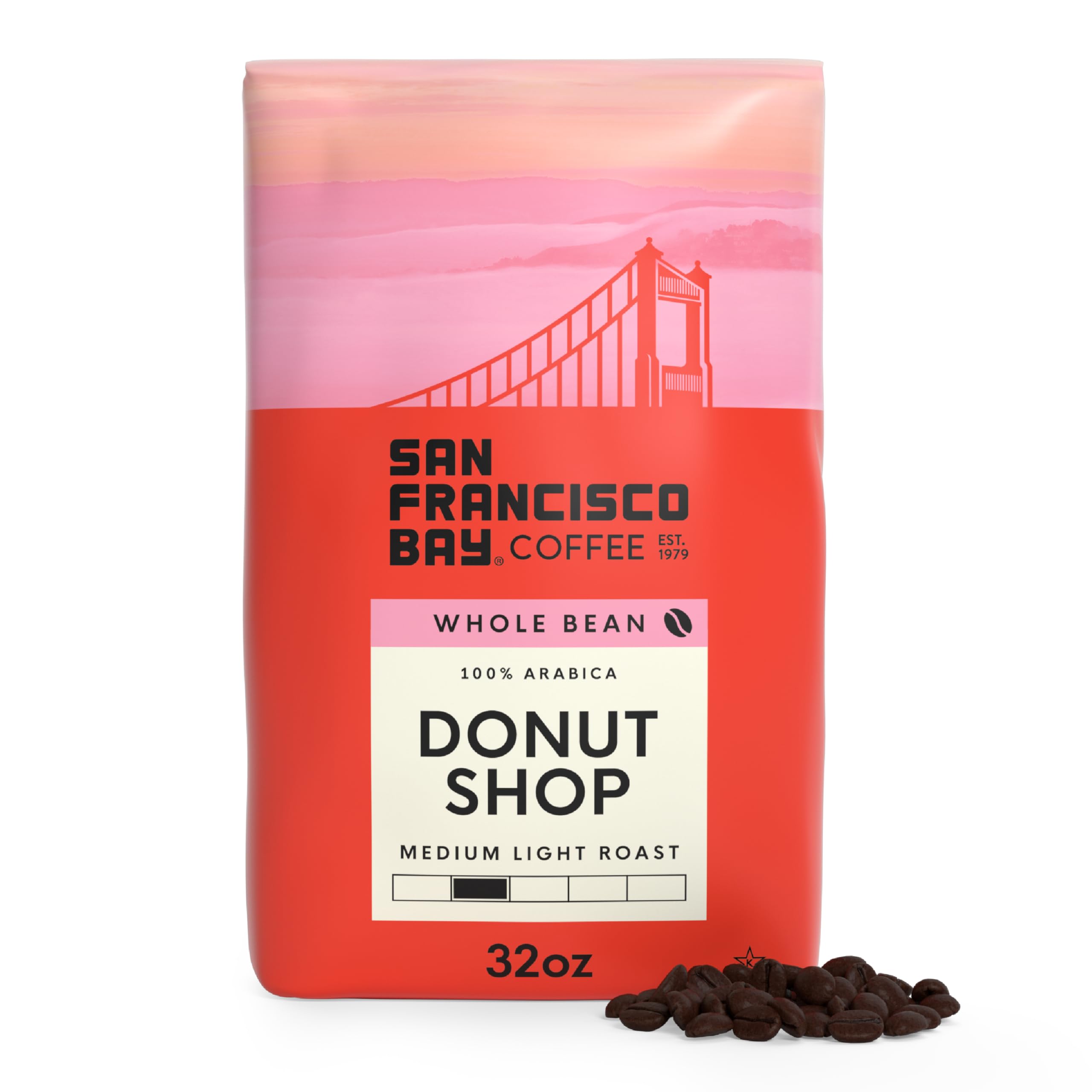 San Francisco Bay Coffee - Medium-Dark Roast Whole Bean Coffee - Fog Chaser (2 lb bag)