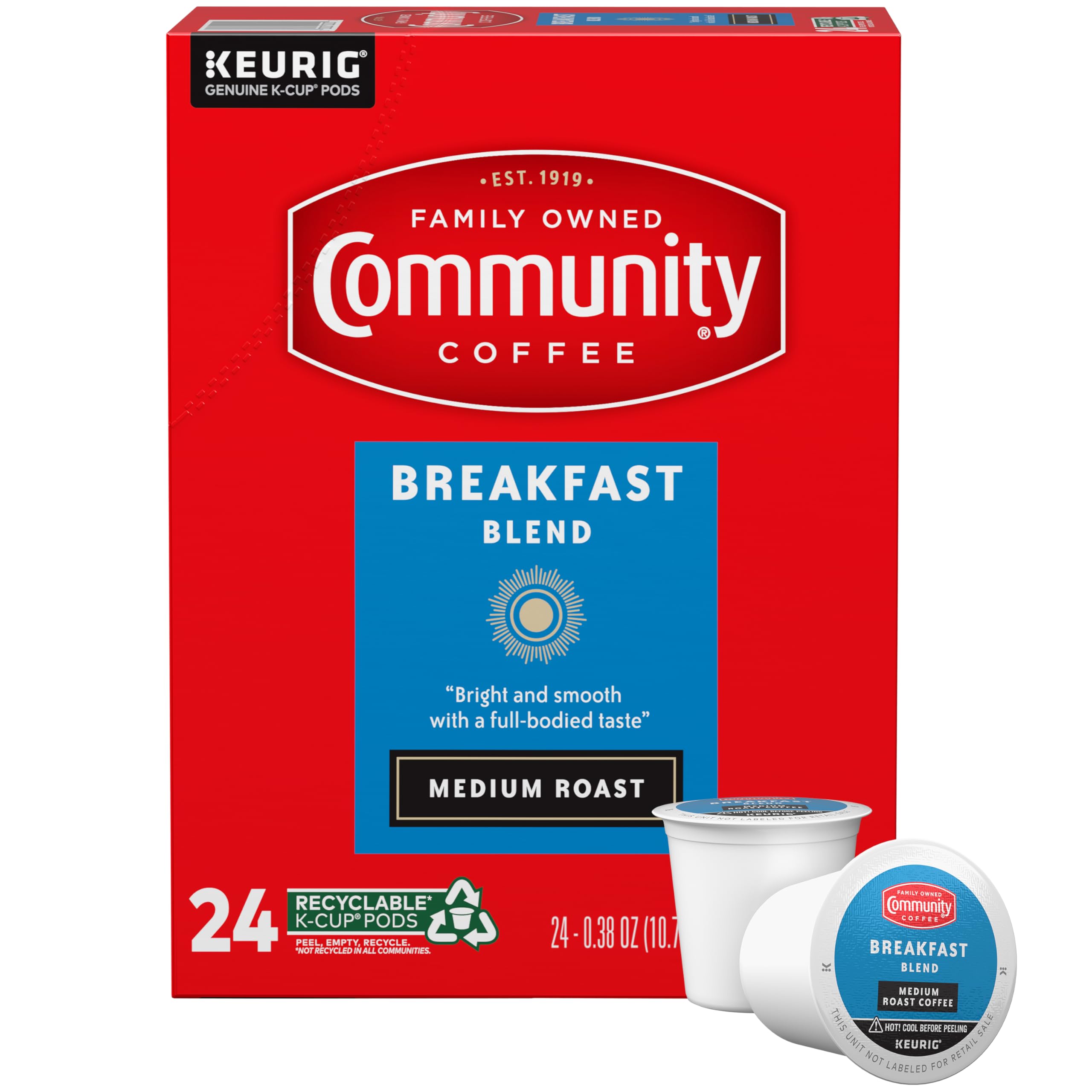 Community Coffee Café Special Medium-Dark Roast Single Serve Keurig K-Cup Pods 32 ct Box