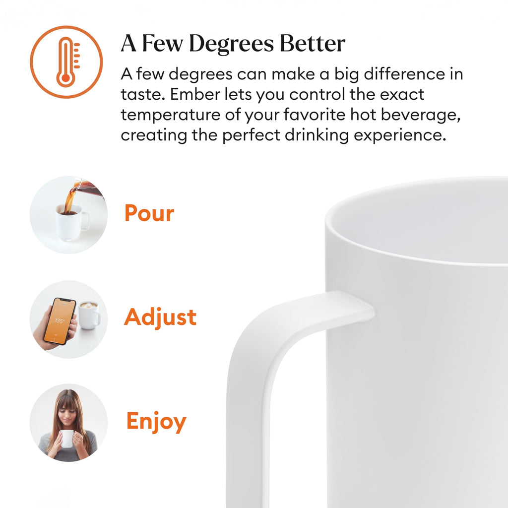 Ember Temperature Control Smart Mug 2, 14 Oz, App-Controlled Heated Coffee Mug with 80 Min Battery Life and Improved Design, Black