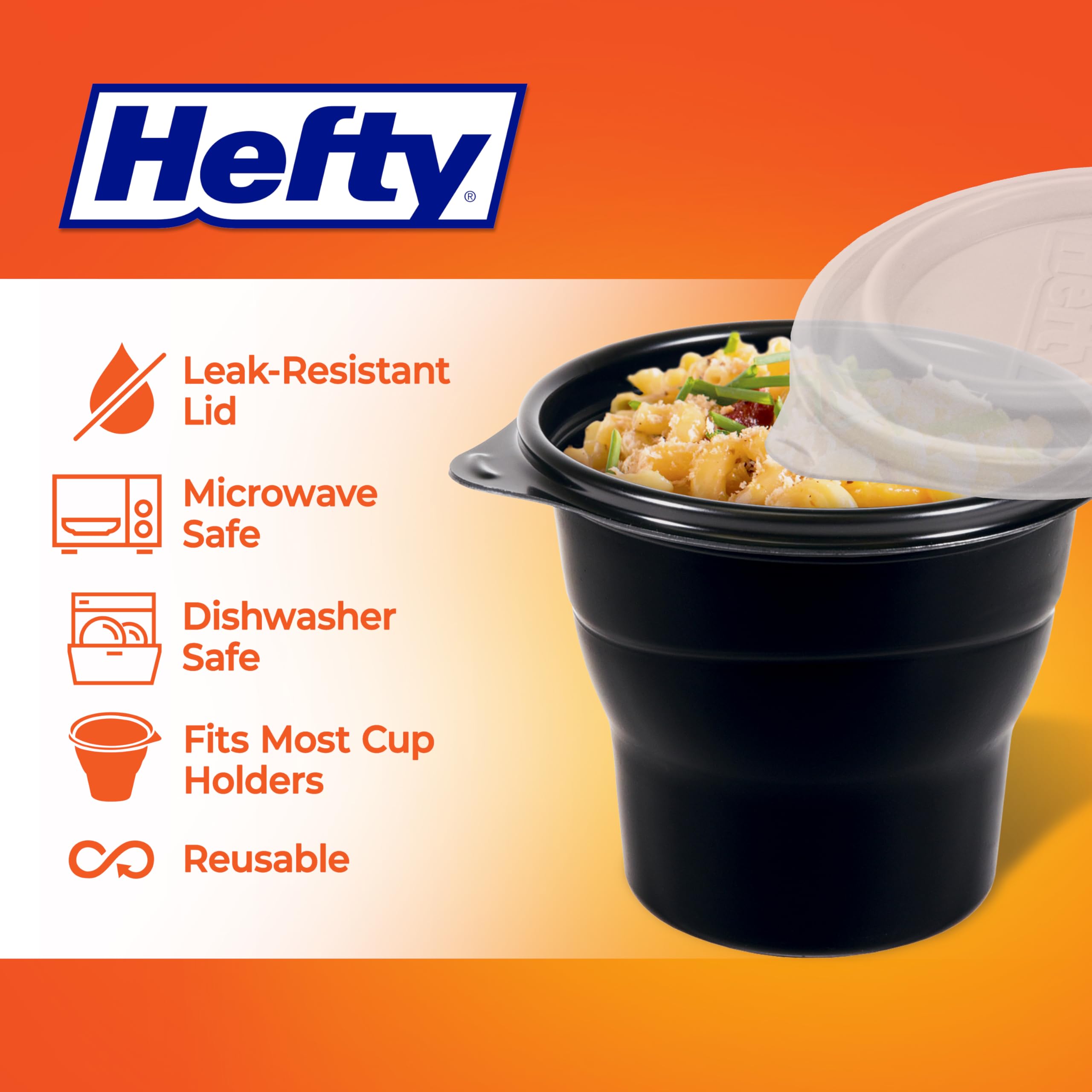 Hefty Disposable Hot Cups with Lids, Insulated Paper Coffee Cups for Tea, Cocoa and Hot Beverages, Leak Resistant Single Use Drink Cups, 16 Ounce, 20 Count