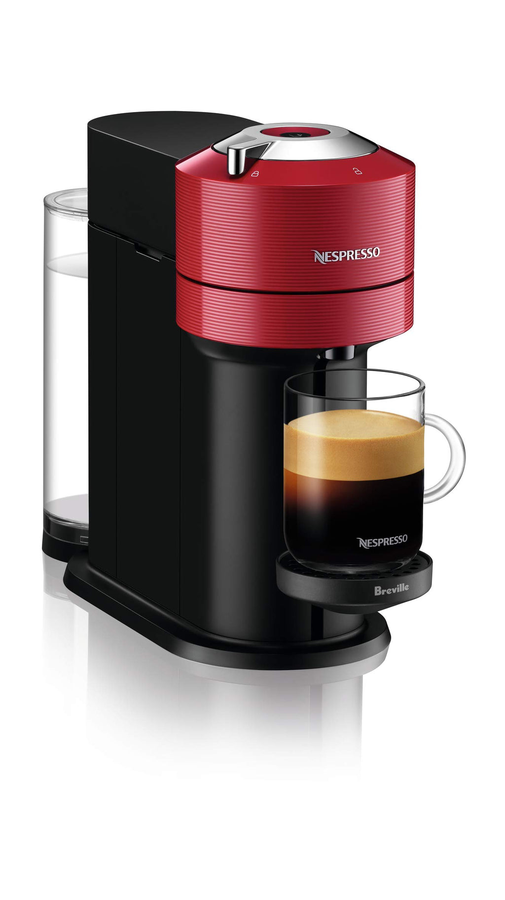 Nespresso Vertuo Next Coffee and Espresso Maker by Breville, with Aeroccino Milk Frother, Light Grey