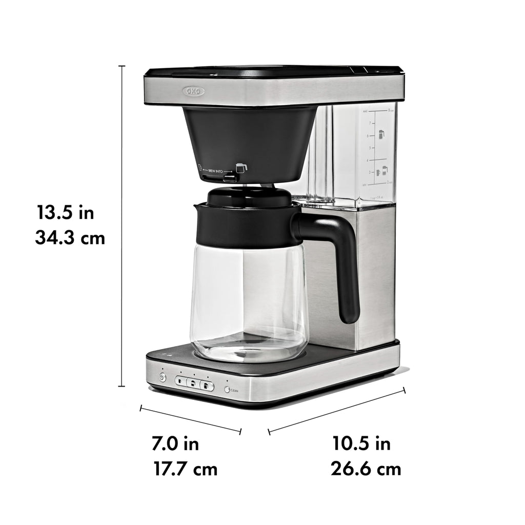 OXO Brew 8-Cup Coffee Maker - Single-Serve & Carafe, Thermal Stainless Steel, SCA Certified
