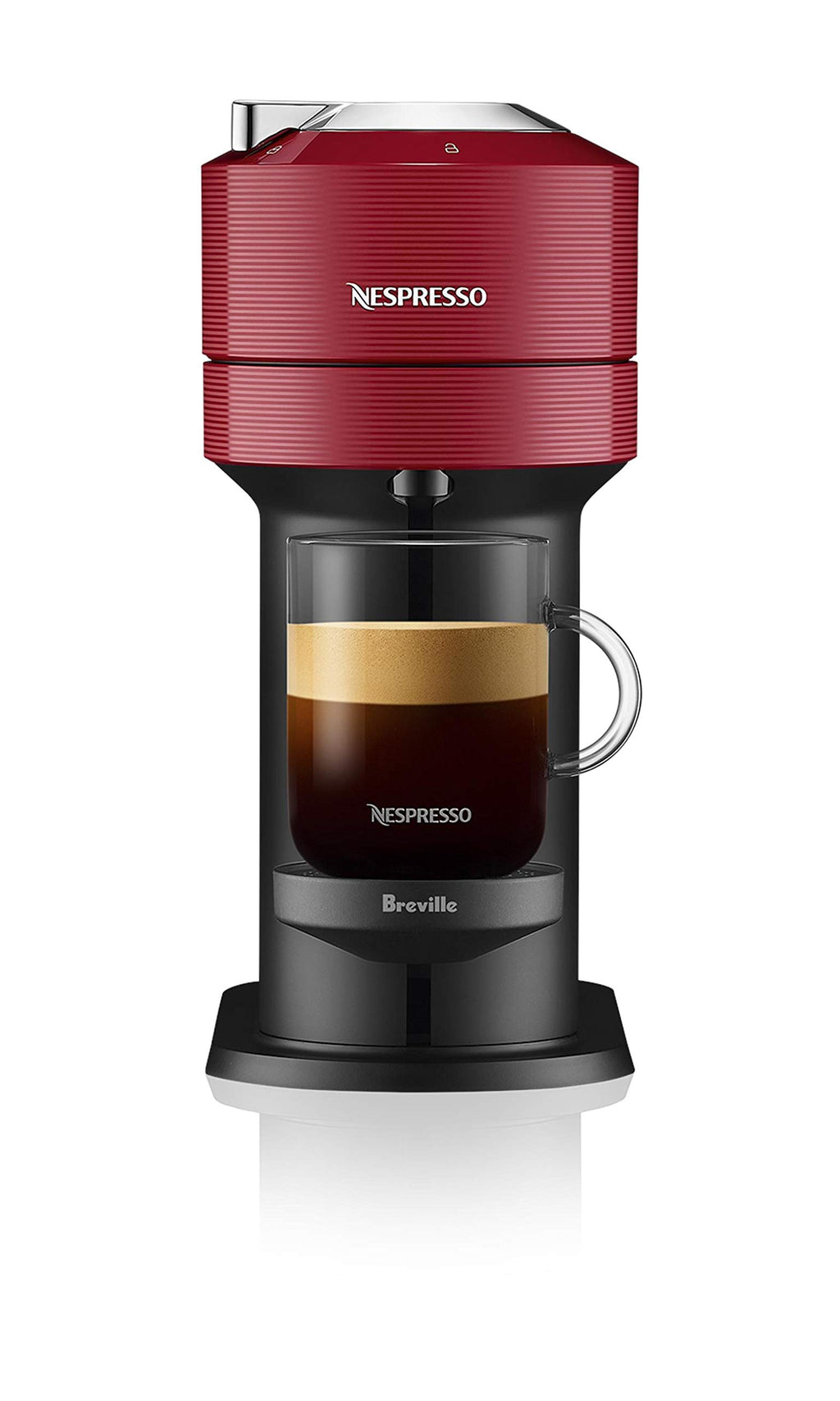 Nespresso Vertuo Next Coffee and Espresso Maker by Breville, with Aeroccino Milk Frother, Light Grey