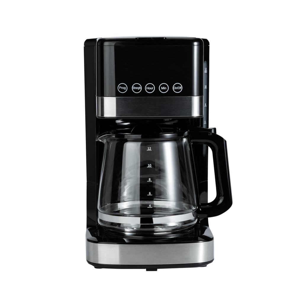 Amazon Basics 5 Cup Drip Coffee Maker with Glass Coffee Pot (0.8 Qt), Auto Shut-off, Auto Pause, Removable Filter Basket, Matte Black