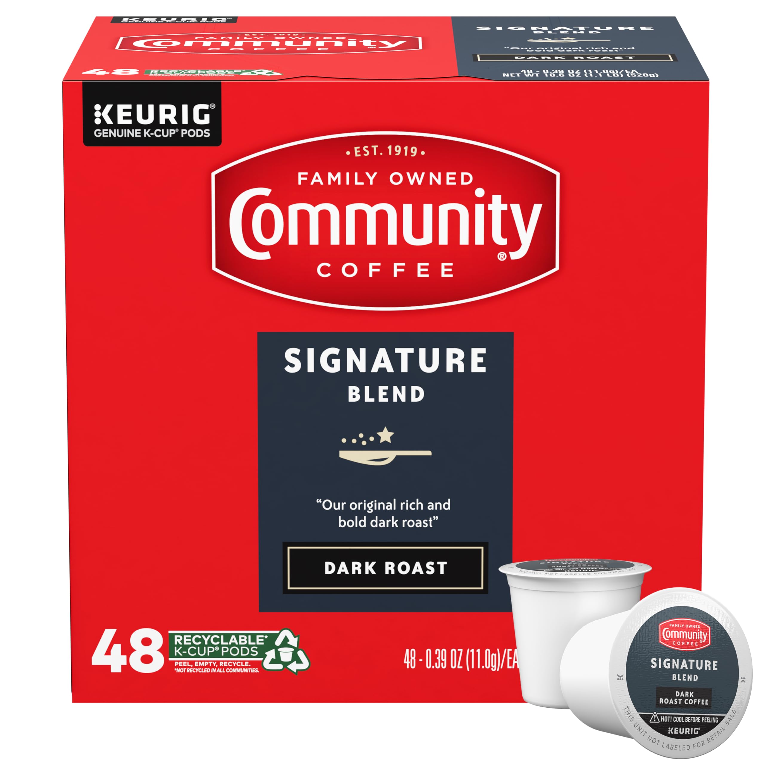 Community Coffee Café Special Medium-Dark Roast Single Serve Keurig K-Cup Pods 32 ct Box