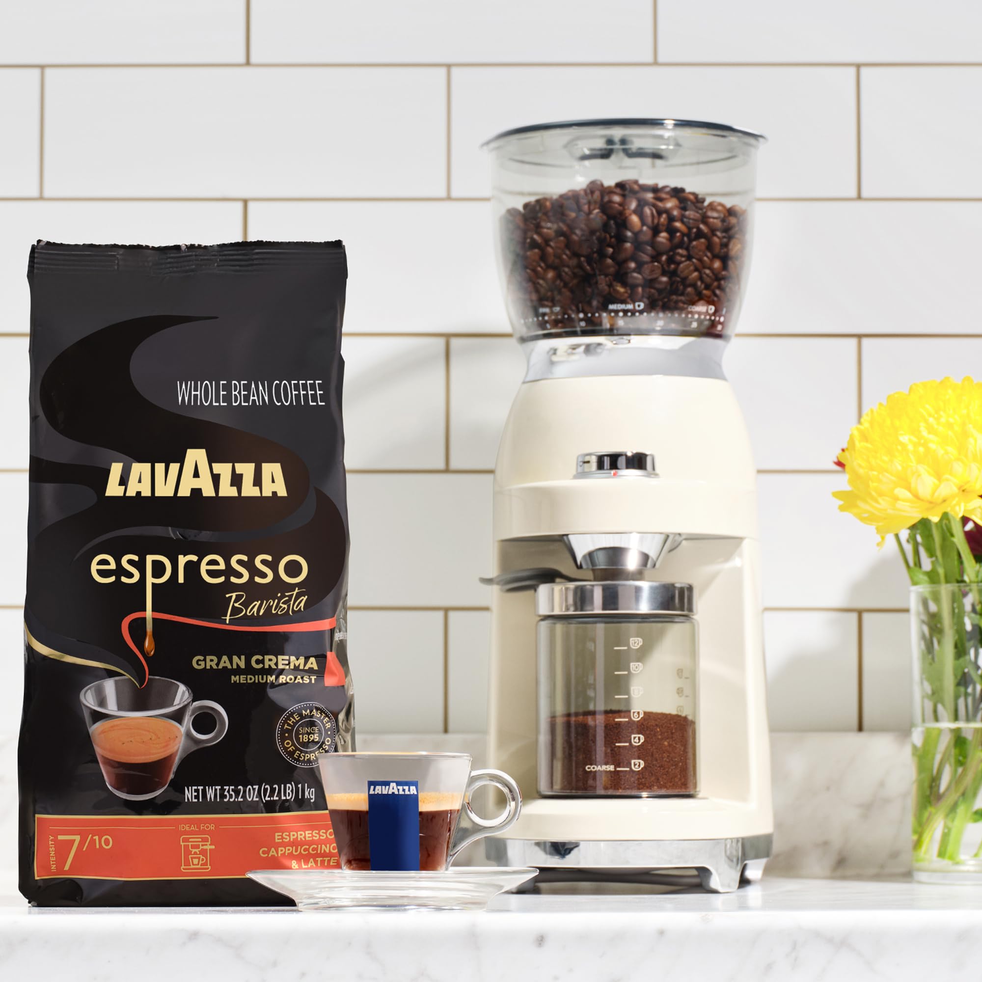 Lavazza Espresso Whole Bean Coffee, Medium Roast, 100% Arabica, 2.2 lb Bag (Pack of 1)
