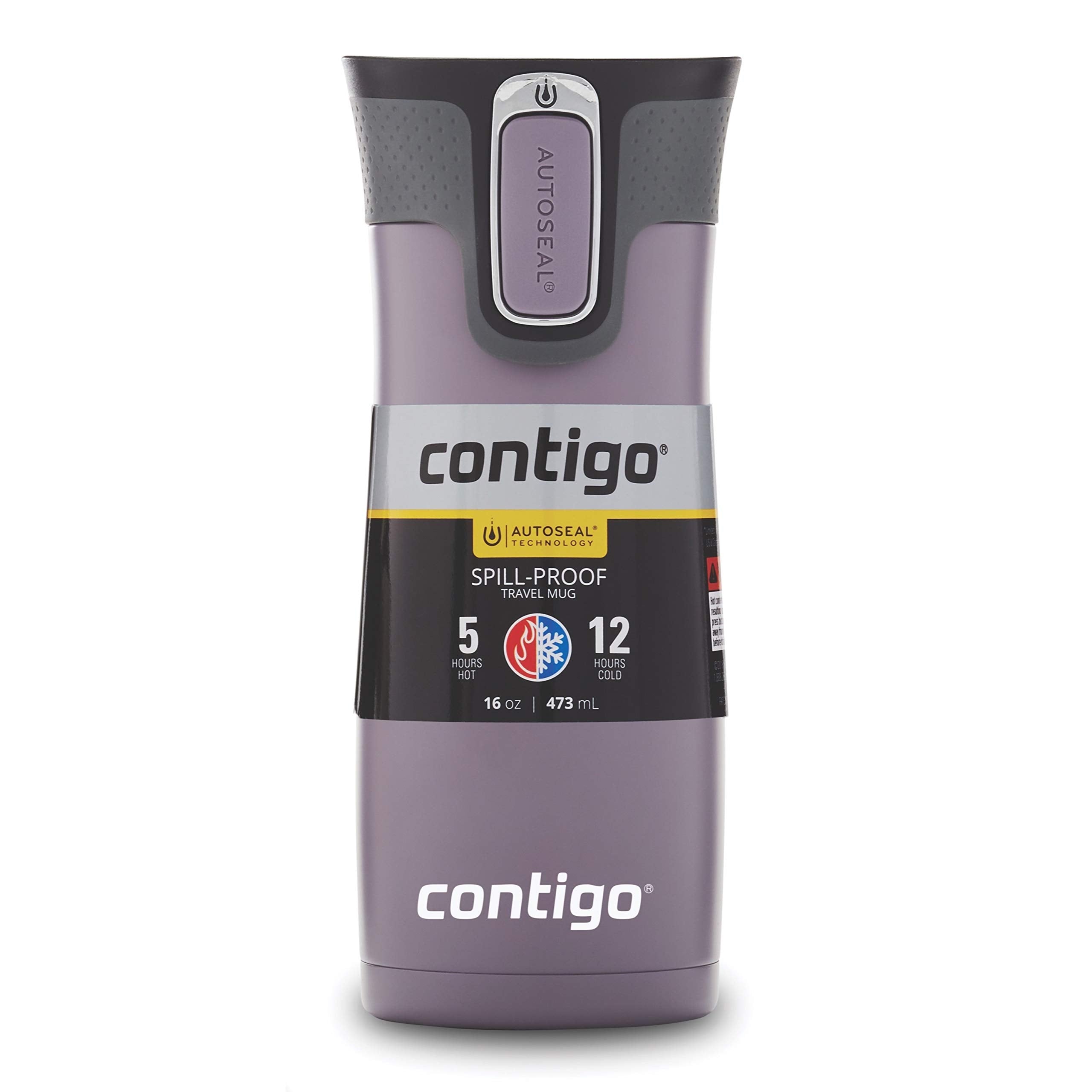 Contigo West Loop 2.0 Leak-Proof Spill-Proof Insulated Stainless Steel Travel Mug, 16oz., 2 Pack, Agave Metallic & Sake Metallic