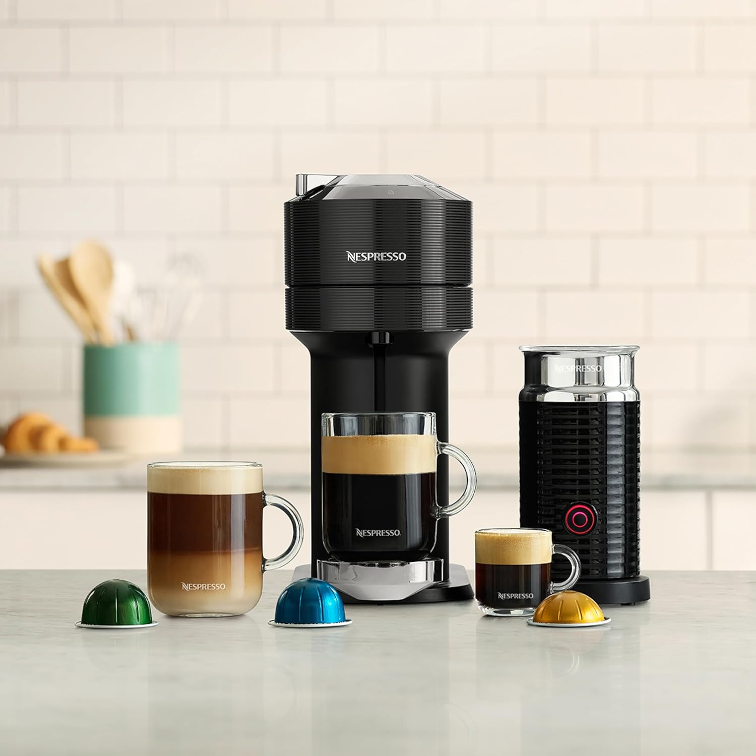 Nespresso Vertuo Next Premium Coffee and Espresso Maker by Breville with Aeroccino Milk Frother