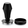 Normcore V4 Coffee Tamper 53.3mm - Spring-Loaded Tamper - Barista Espresso Tamper with 15lb / 25lb / 30lbs Replacement Springs - Anodized Aluminum Handle and Stand - Flat Base, Black