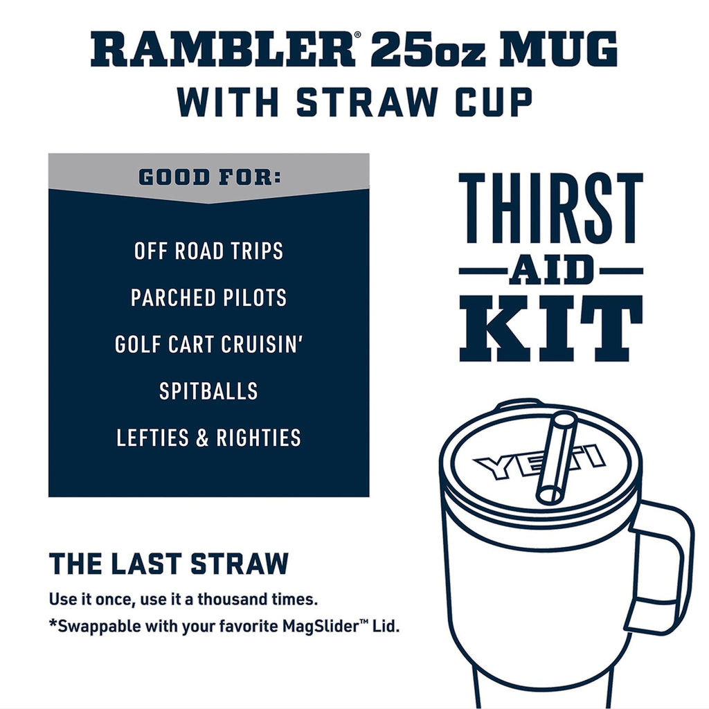 YETI Rambler 35 oz Tumbler with Handle and Straw Lid, Travel Mug Water Tumbler, Vacuum Insulated Cup with Handle, Stainless Steel, Moon Dust - Textured