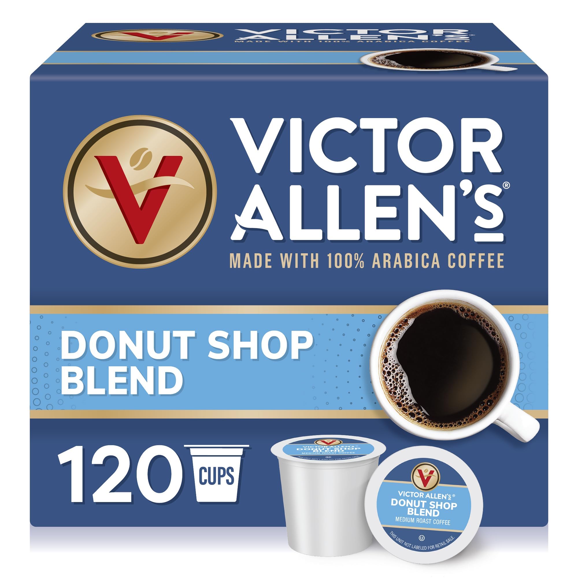 Victor Allen's Coffee Variety Pack (Morning Blend, 100% Colombian, Donut Shop Blend, French Roast), 42 Count, Single Serve Coffee Pods for Keurig K-Cup Brewers