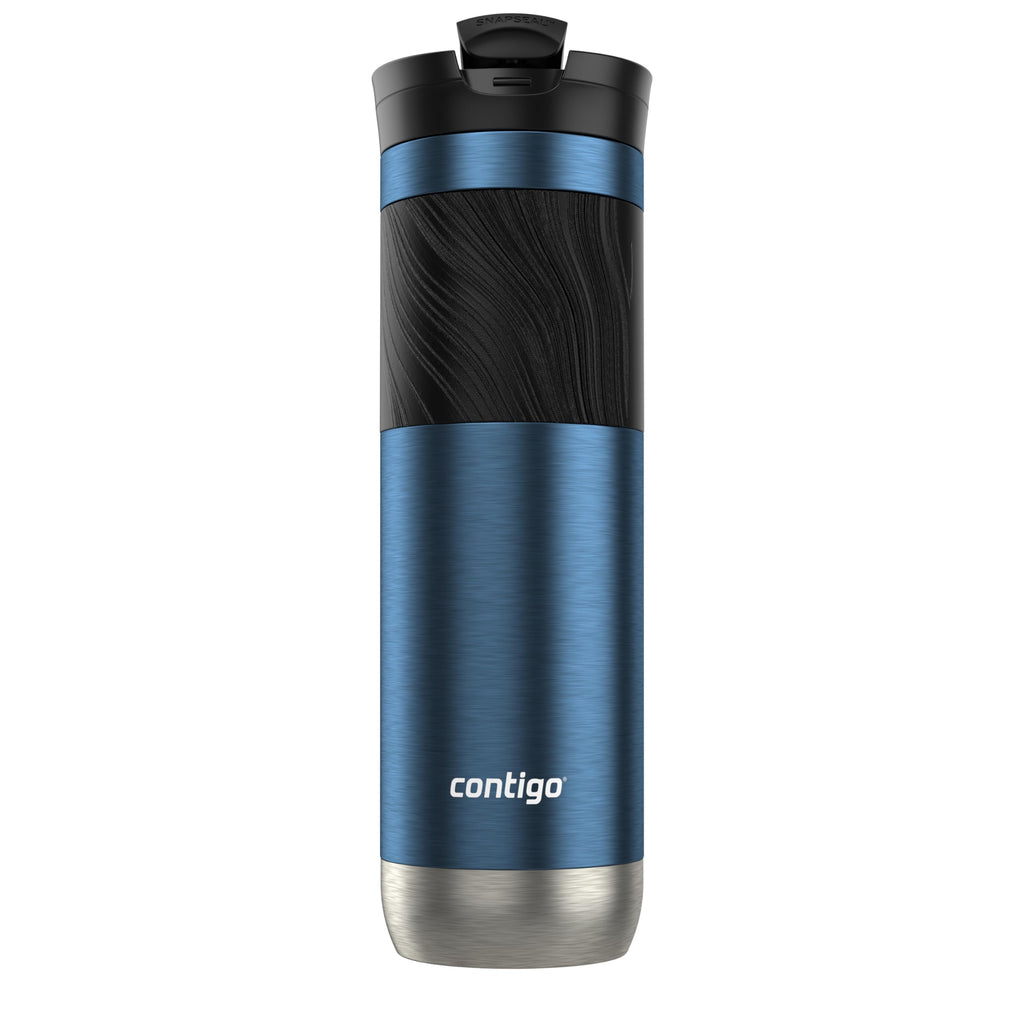 Contigo Byron Vacuum-Insulated Stainless Steel Travel Mug with Leak-Proof Lid Reusable Coffee Mug or Water Bottle BPA-Free 16oz Licorice Keeps Beverages Hot for 6 Hours or Cold for 12 Hours
