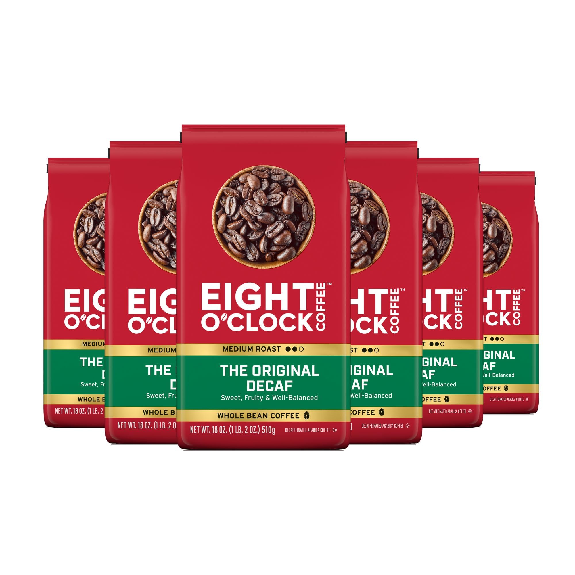 Eight O'Clock Coffee The Original, Medium Roast Whole Bean Coffee, Sweet, Fruity, Well Balanced, 30 Ounce (Pack of 1)