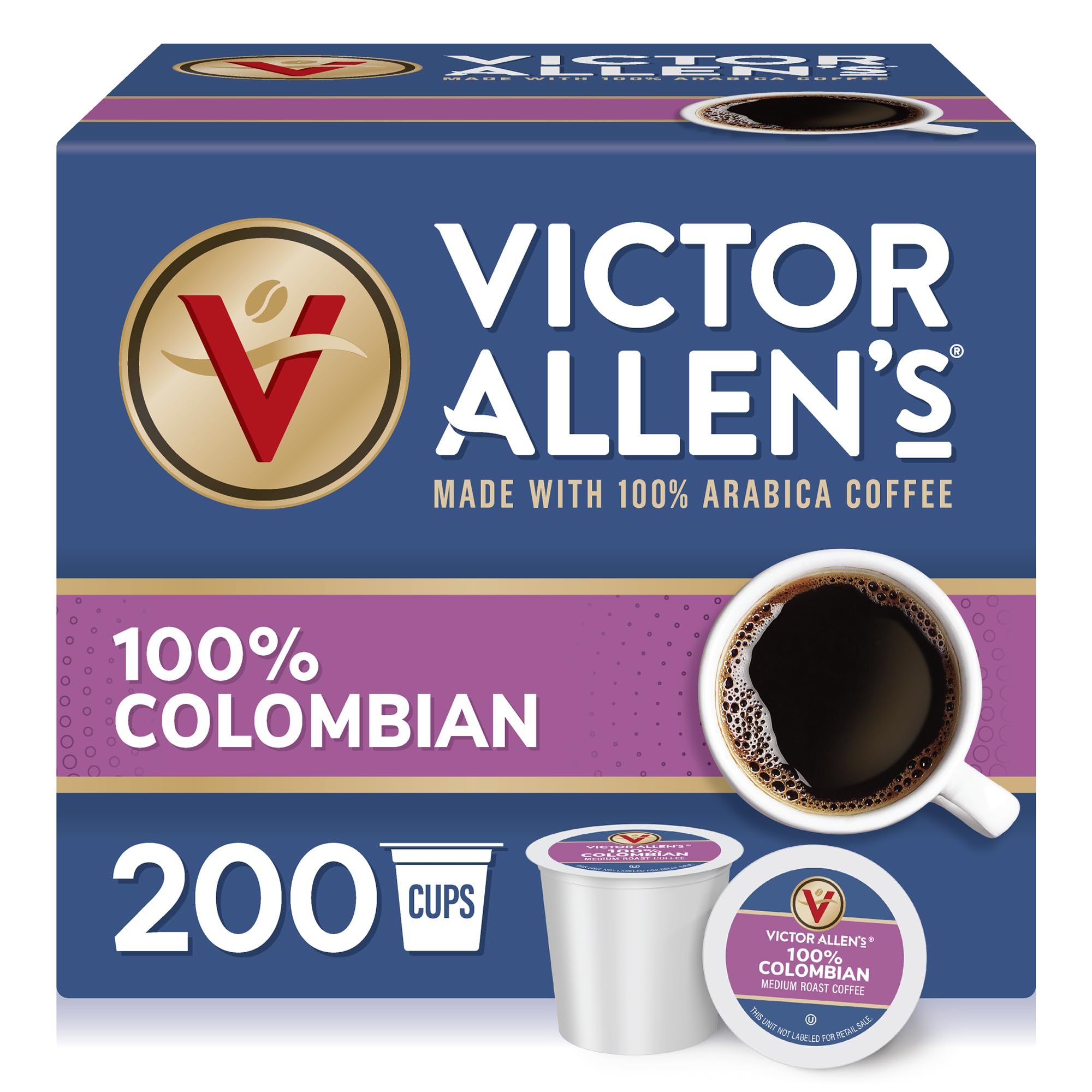 Victor Allen's Coffee Variety Pack (Morning Blend, 100% Colombian, Donut Shop Blend, French Roast), 42 Count, Single Serve Coffee Pods for Keurig K-Cup Brewers