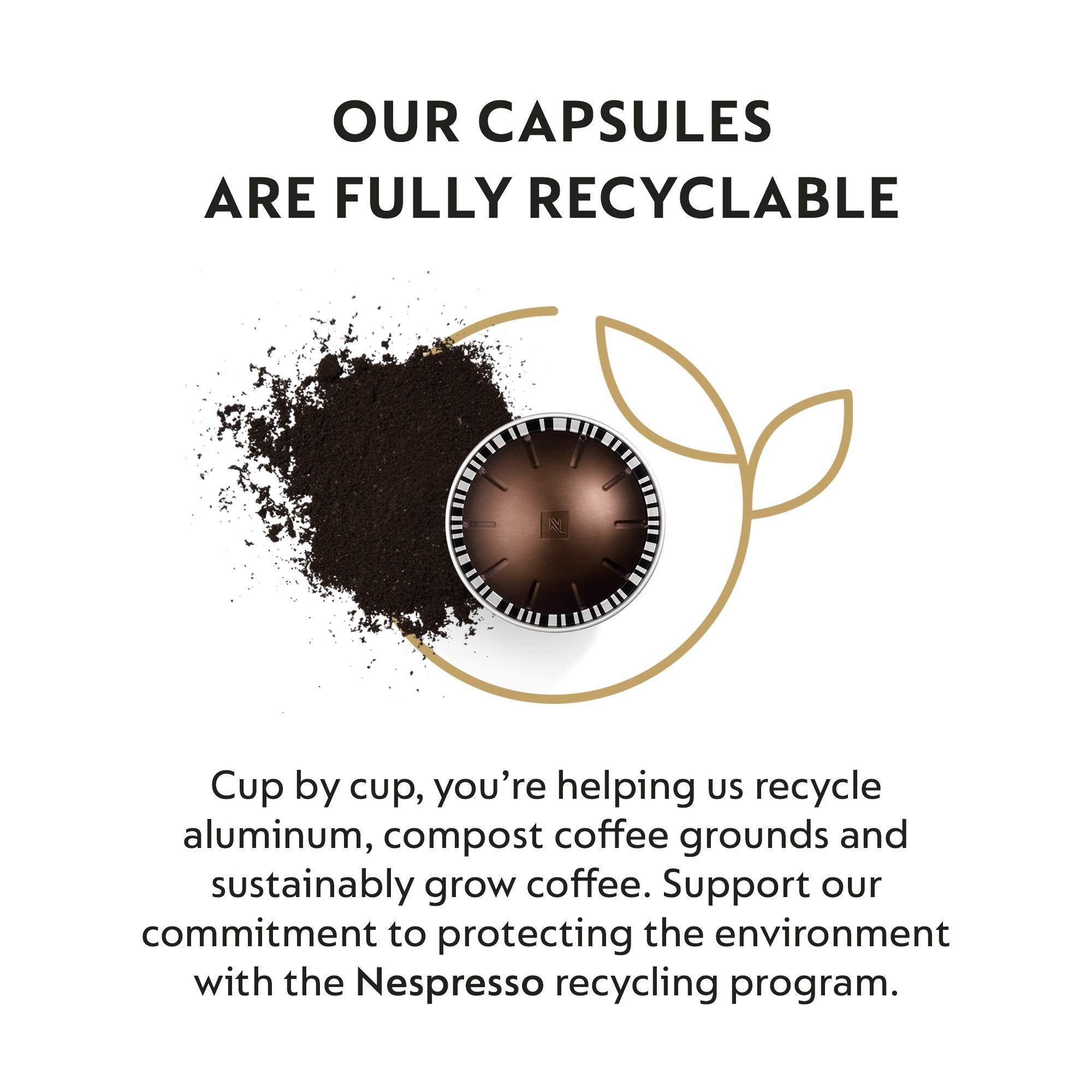 Nespresso Capsules Vertuo, Melozio, Medium Roast Coffee, 30-Count Coffee Pods, Brews 7.8oz.