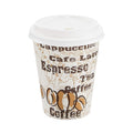 Amazon Basics Disposable Hot Paper Coffee Cups with Lids, to Go, Leak-Proof, for Hot and Cold Drinks, 12 oz, 100-Count