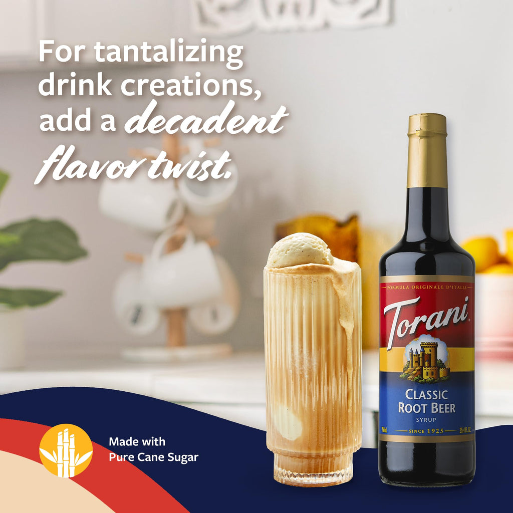 Torani Coffee Syrup, Vanilla Flavored Syrup for Drinks, Pump Included, 25.4 Fl Oz