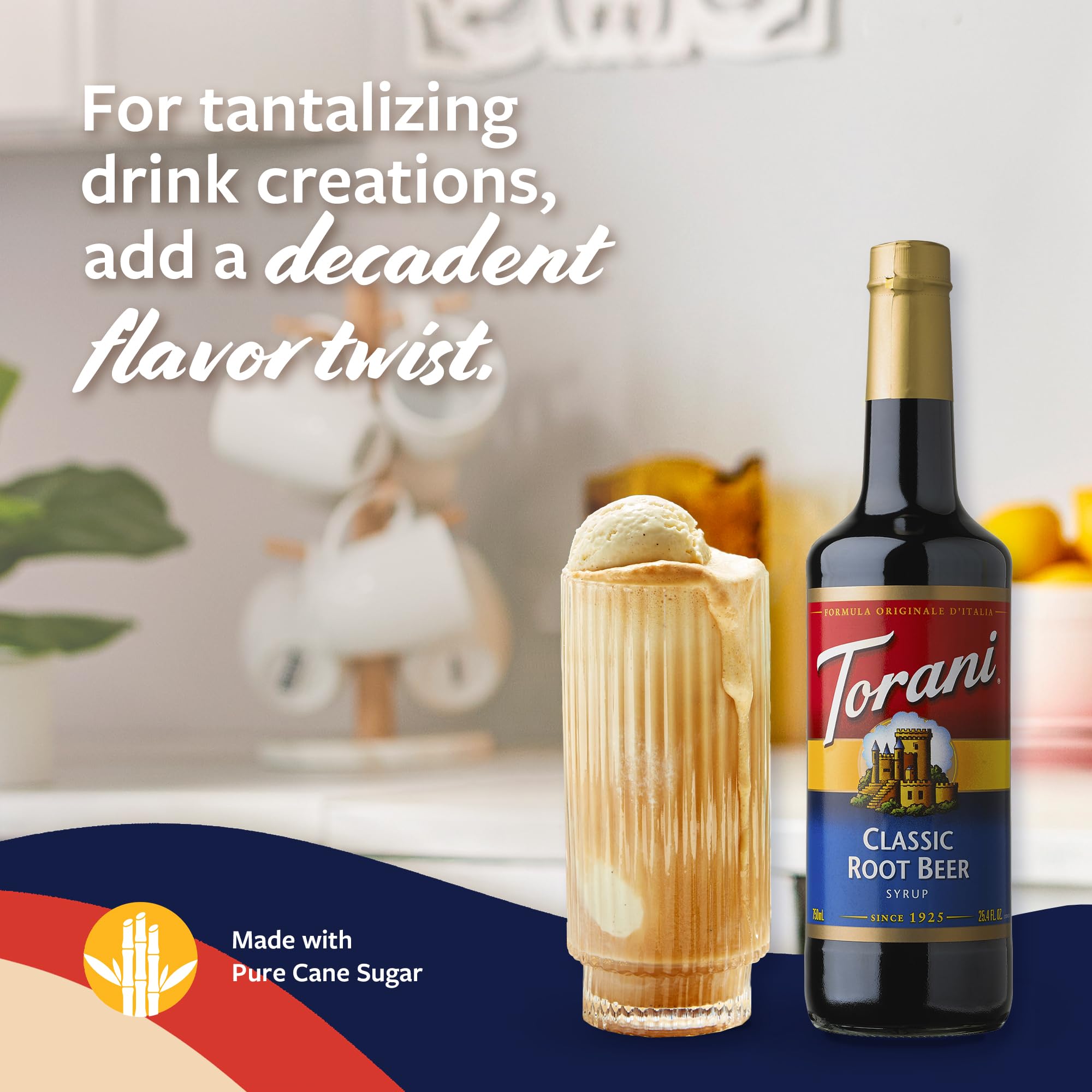 Torani Coffee Syrup, Vanilla Flavored Syrup for Drinks, Pump Included, 25.4 Fl Oz