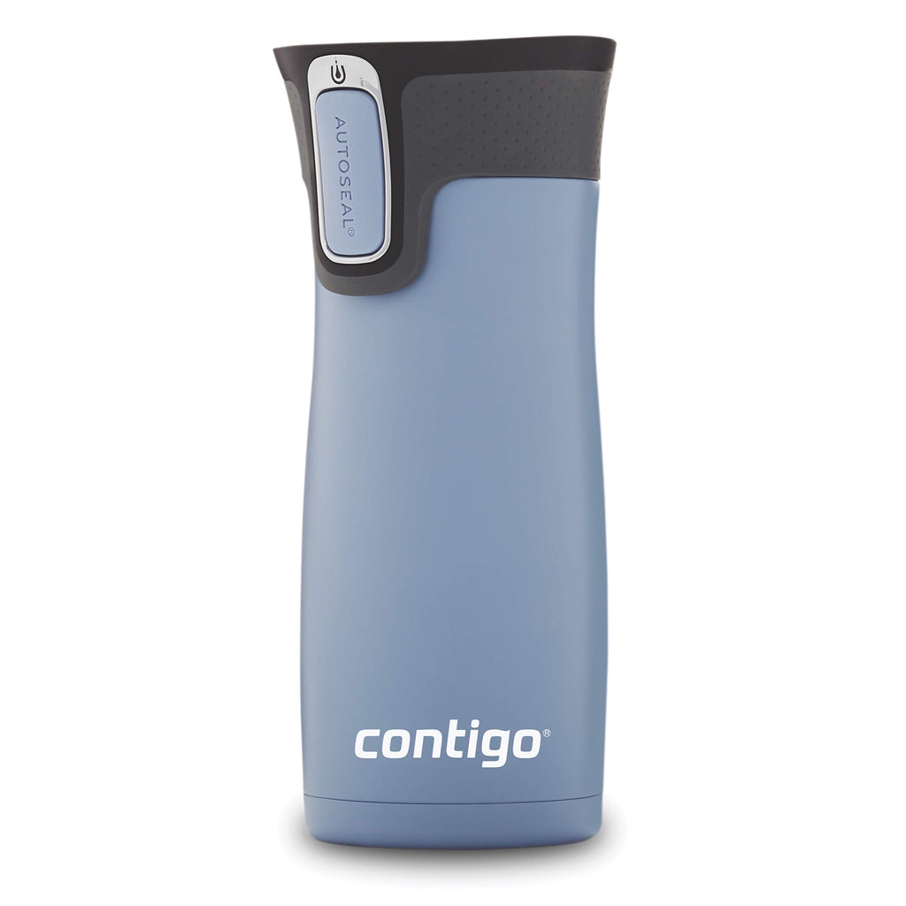 Contigo West Loop 2.0 Leak-Proof Spill-Proof Insulated Stainless Steel Travel Mug, 16oz., 2 Pack, Agave Metallic & Sake Metallic