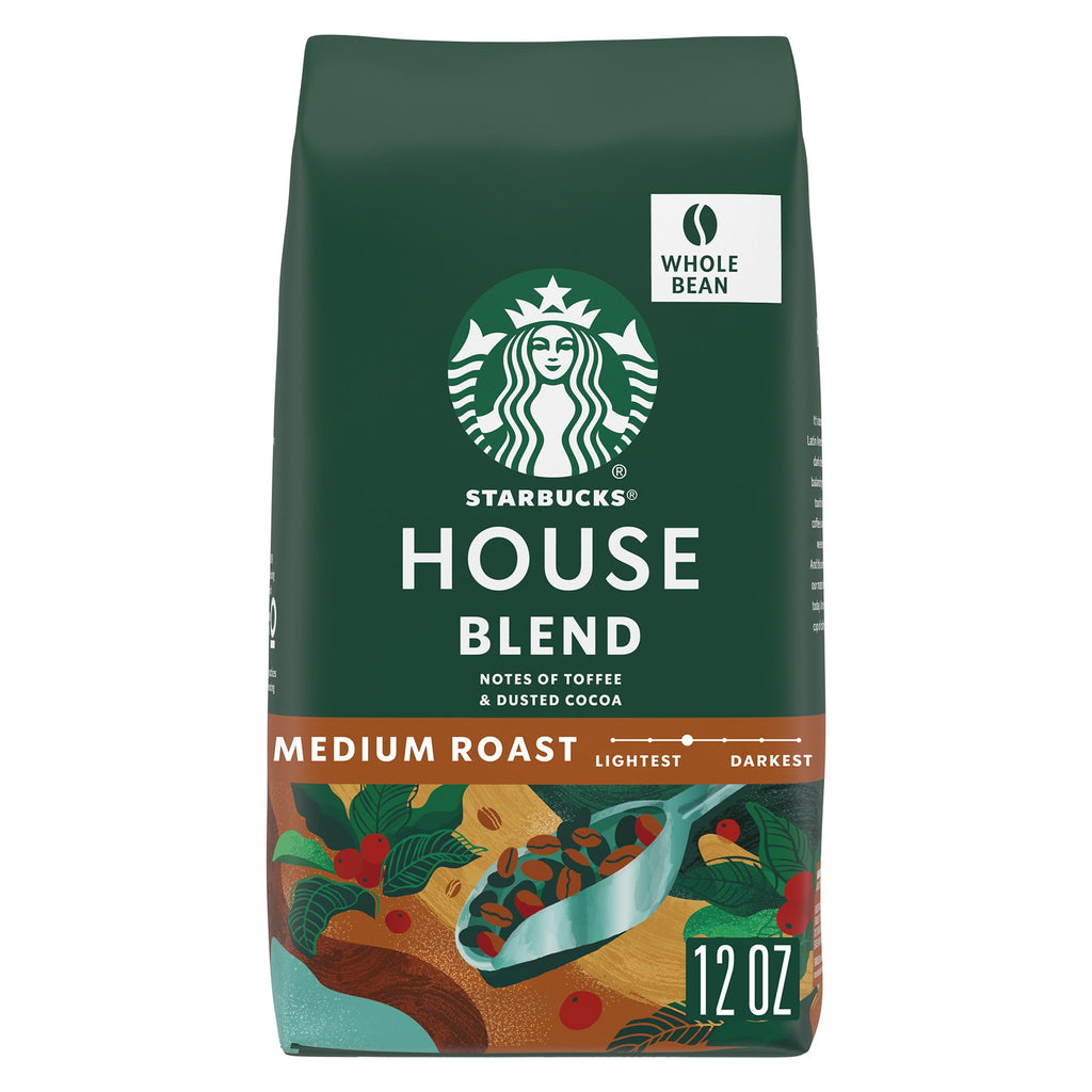 Starbucks Whole Coffee Beans, Medium Roast Hot or Iced Coffee, Pike Place Roast, 28 oz