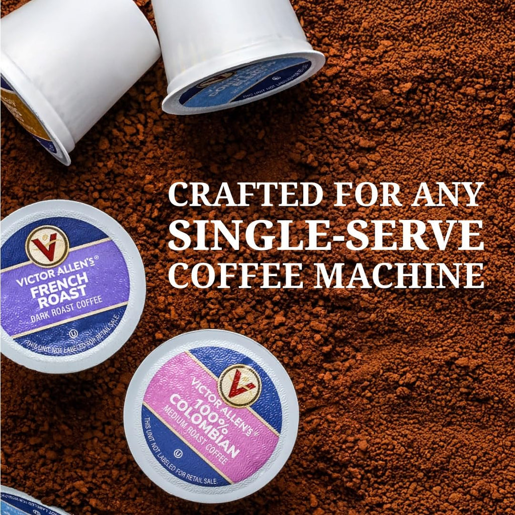 Victor Allen's Coffee White Chocolate Caramel Flavored Cappuccino, 42 Count, Single Serve Cups for Keurig K-Cup Brewers