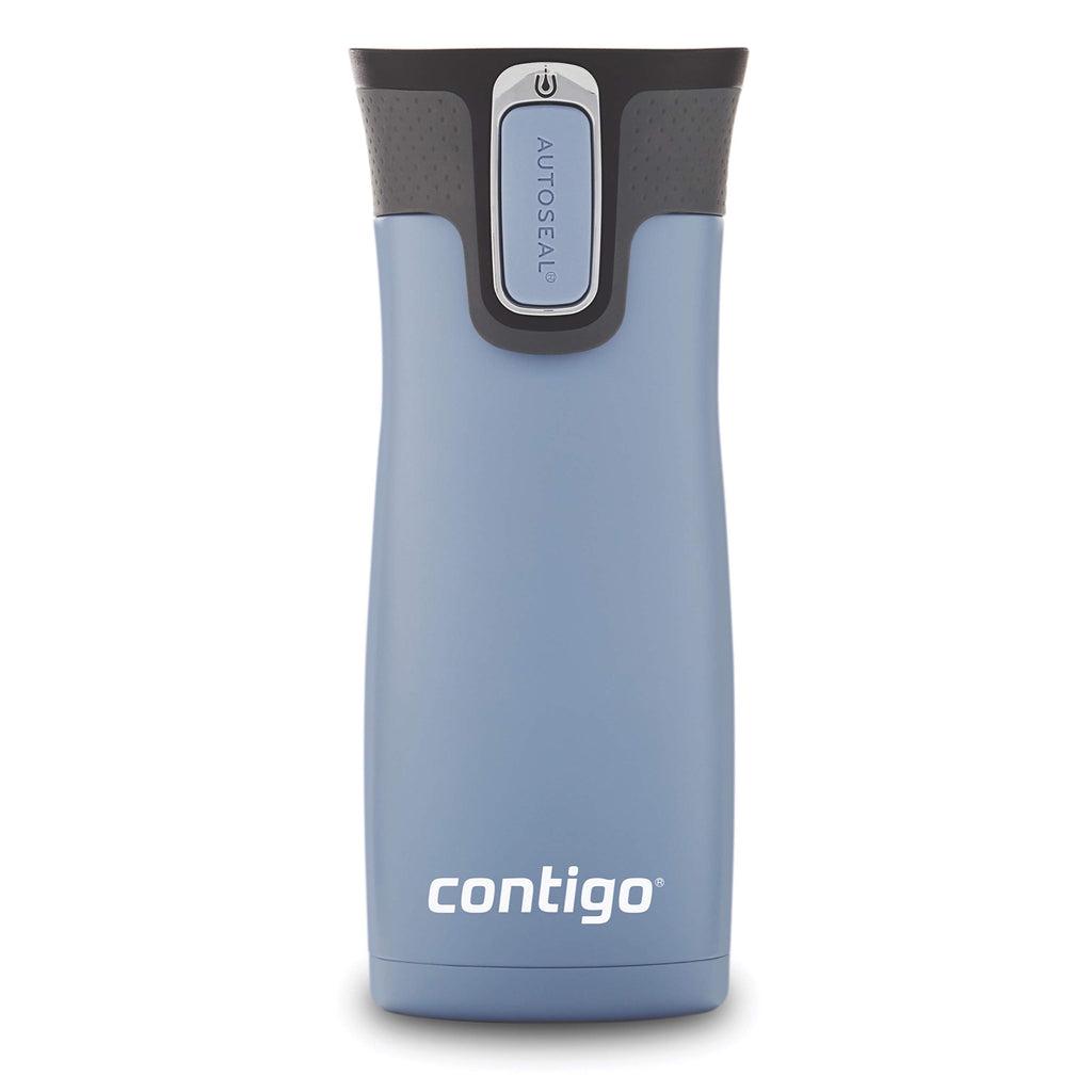 Contigo West Loop 2.0 Leak-Proof Spill-Proof Insulated Stainless Steel Travel Mug, 16oz., 2 Pack, Agave Metallic & Sake Metallic