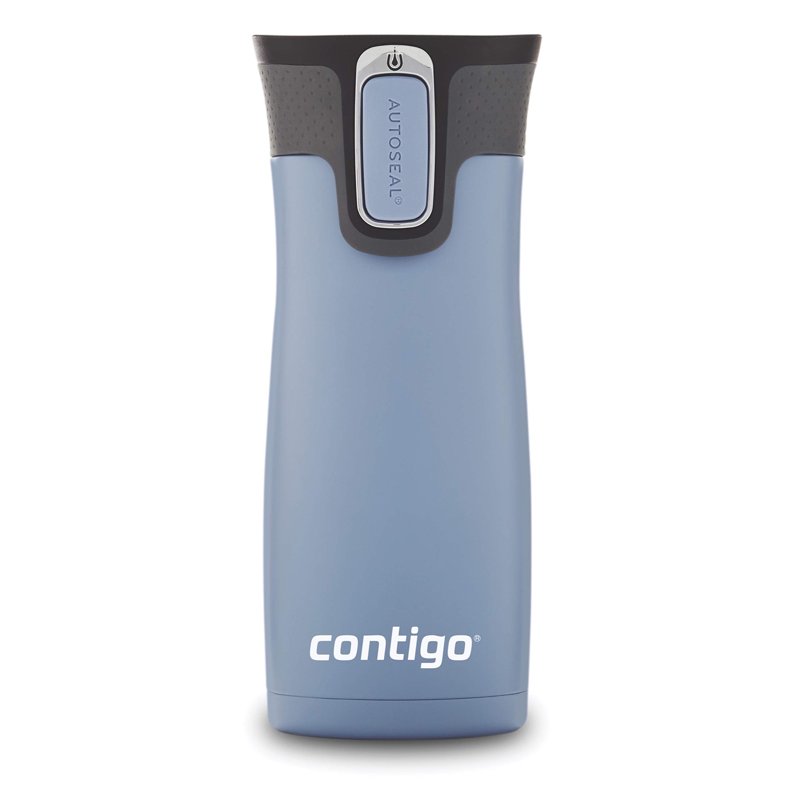 Contigo West Loop 2.0 Leak-Proof Spill-Proof Insulated Stainless Steel Travel Mug, 16oz., 2 Pack, Agave Metallic & Sake Metallic