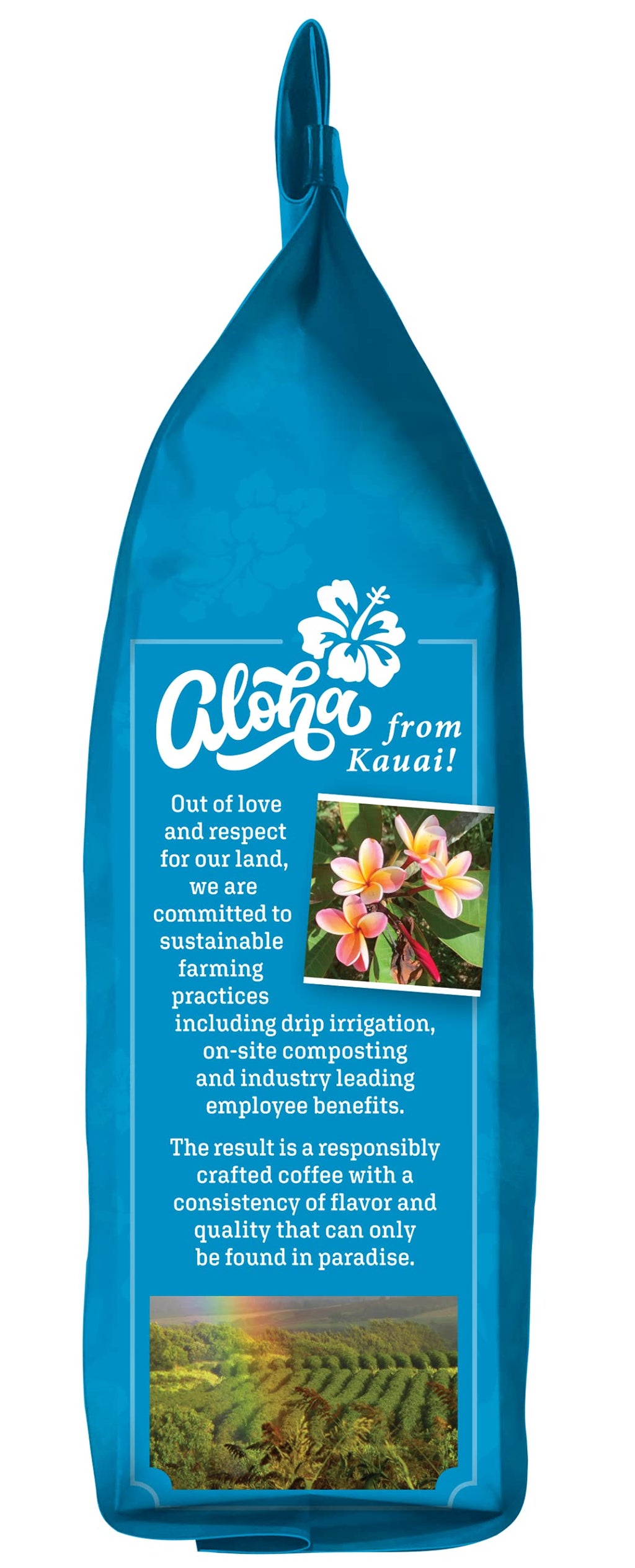 Kauai Coffee Whole Bean Coffee – Smooth, Non-Bitter Pure Arabica – Light Floral Notes & Bright Aroma – Grown on Hawaii's Largest Coffee Farm – Koloa Estate Medium Roast, 1 Pack of 10oz