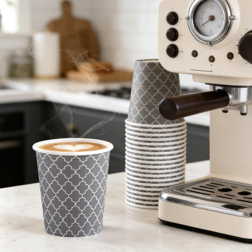 Lamosi Coffee Cups 12 oz 180 Pack, Disposable Paper Coffee Cups, Disposable Cups,12 oz Hot Cup,12oz Paper Insulated Cup for Cold Hot Drinks (No Lids)