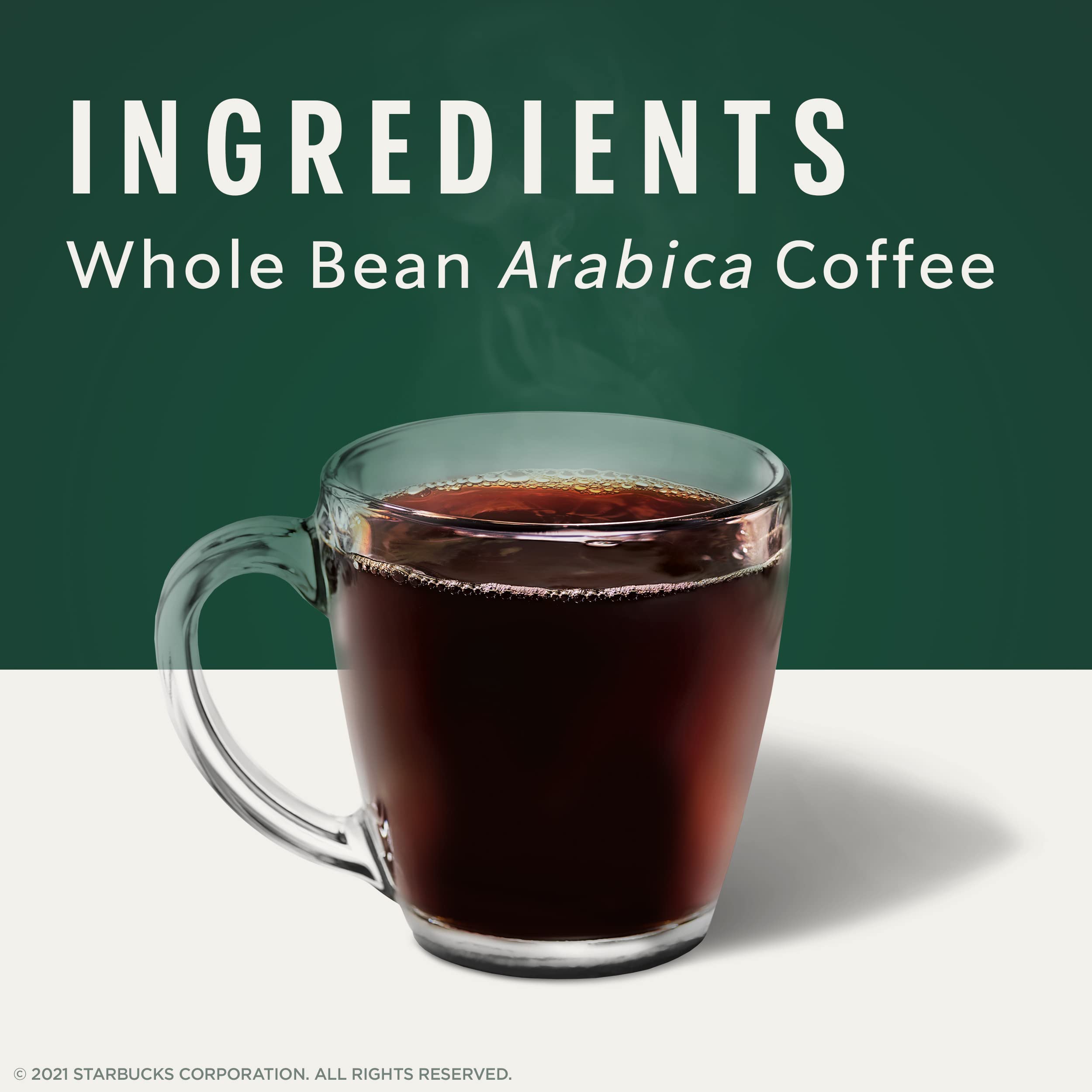 Starbucks Whole Coffee Beans, Medium Roast Hot or Iced Coffee, Pike Place Roast, 28 oz