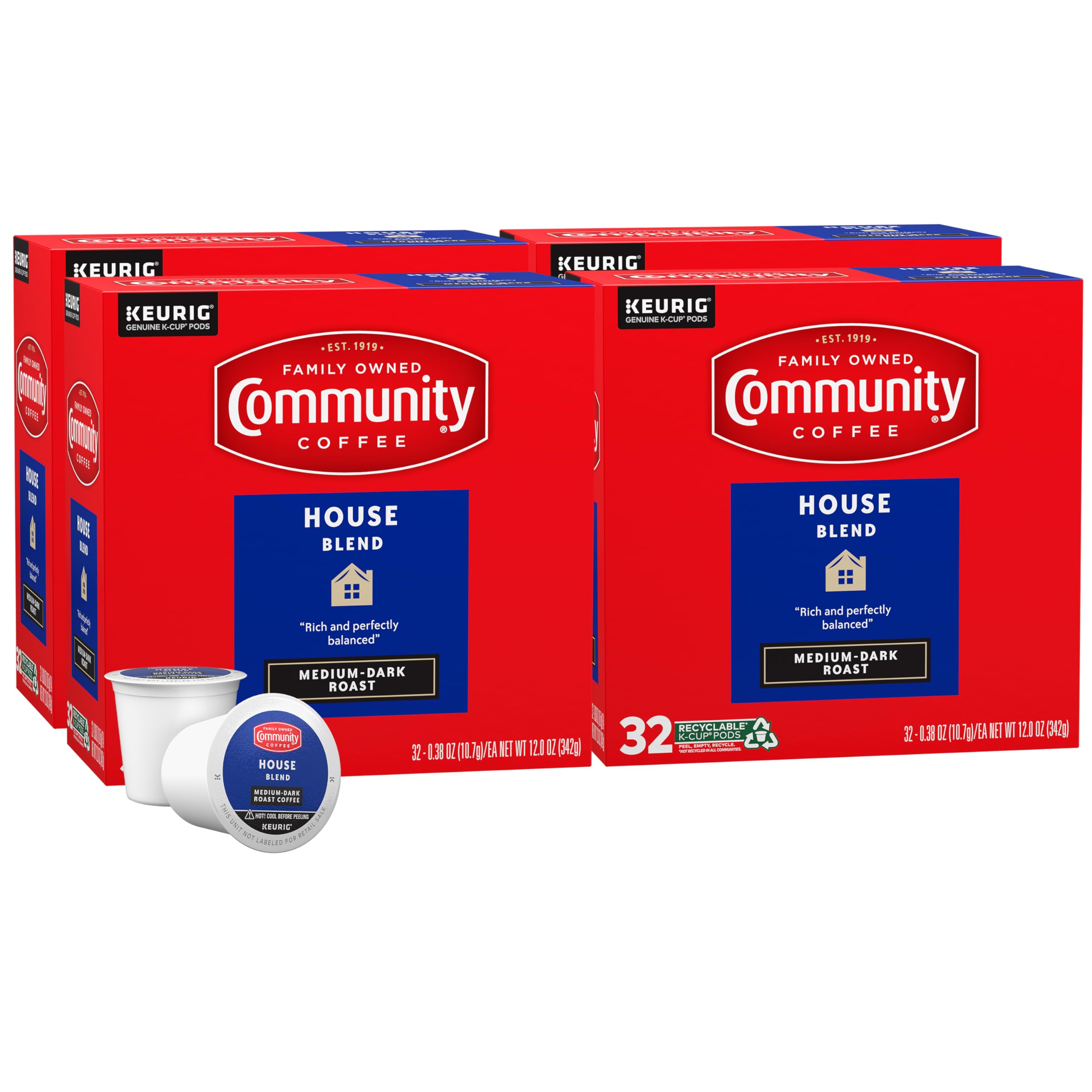 Community Coffee Café Special Medium-Dark Roast Single Serve Keurig K-Cup Pods 32 ct Box