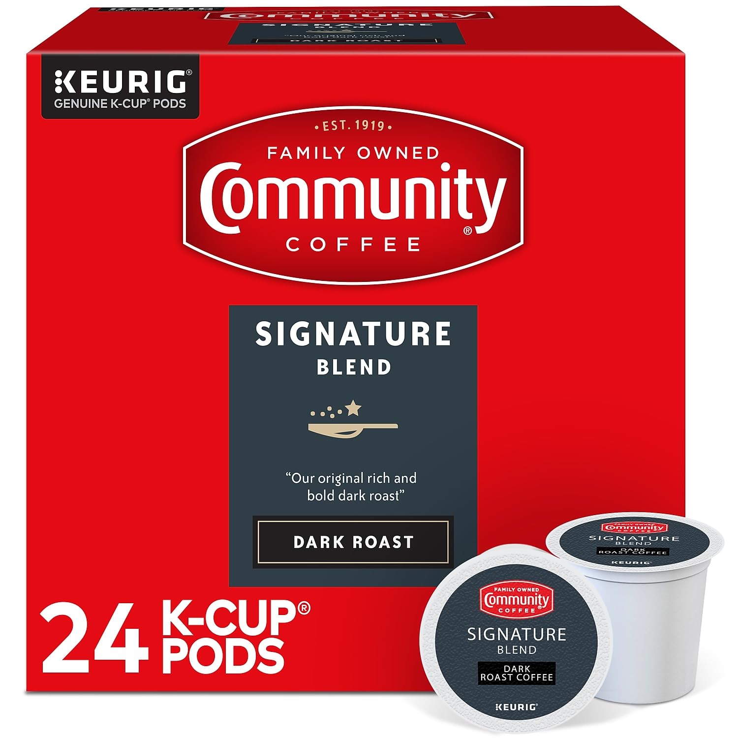 Community Coffee Café Special Medium-Dark Roast Single Serve Keurig K-Cup Pods 32 ct Box