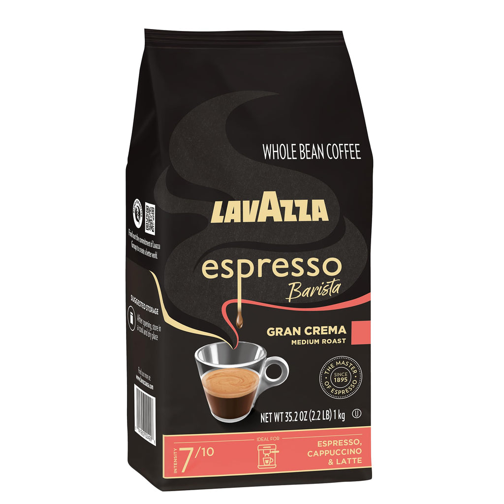Lavazza Espresso Whole Bean Coffee, Medium Roast, 100% Arabica, 2.2 lb Bag (Pack of 1)