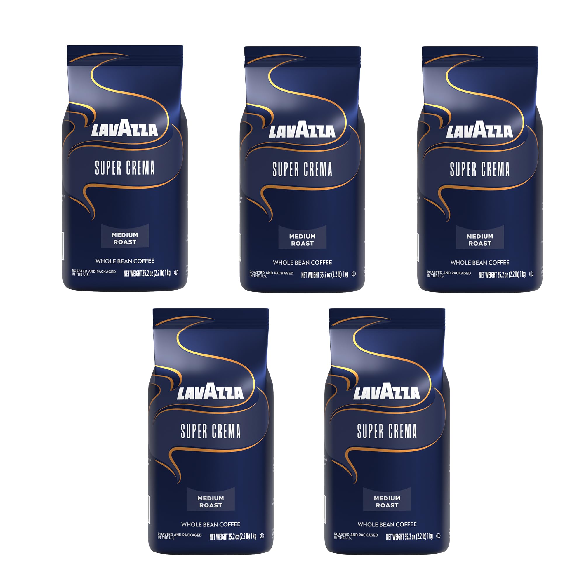 Lavazza Espresso Whole Bean Coffee, Medium Roast, 100% Arabica, 2.2 lb Bag (Pack of 1)