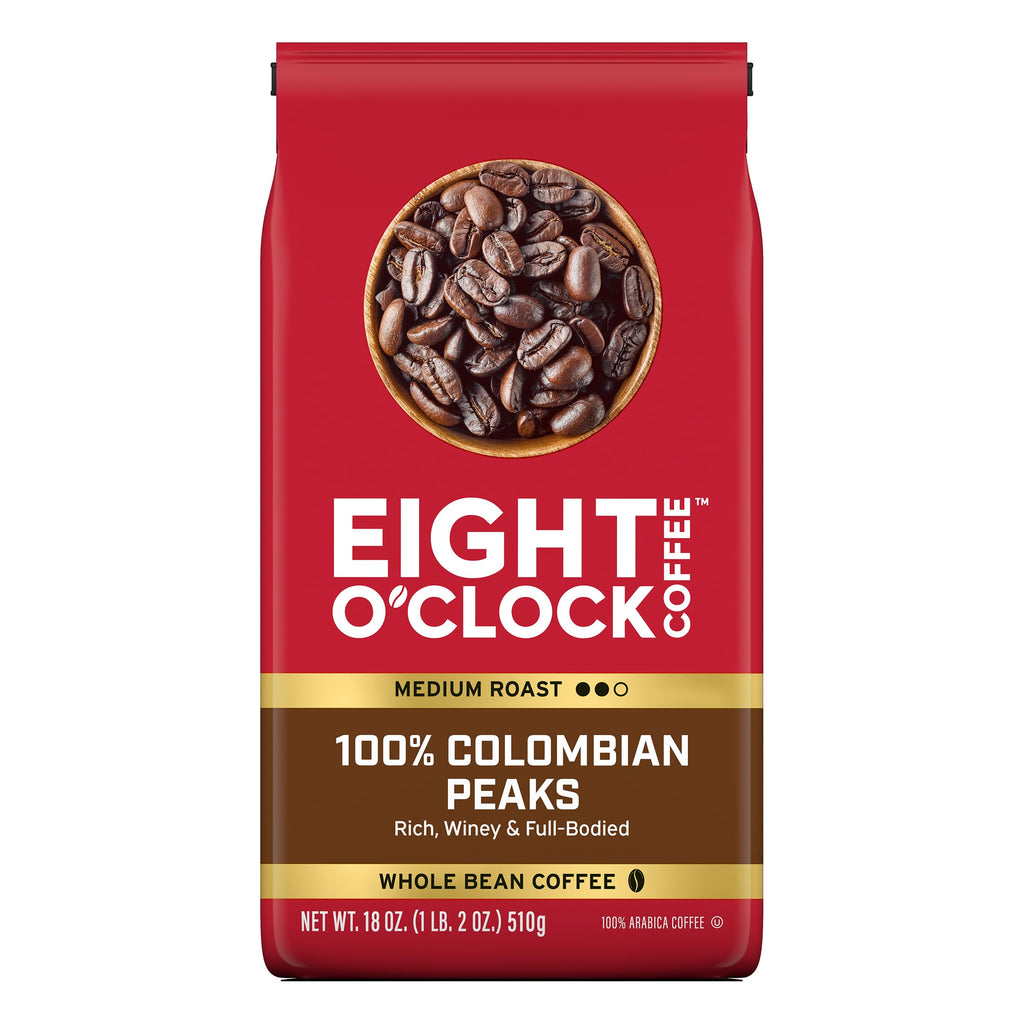 Eight O'Clock Coffee The Original, Medium Roast Whole Bean Coffee, Sweet, Fruity, Well Balanced, 30 Ounce (Pack of 1)