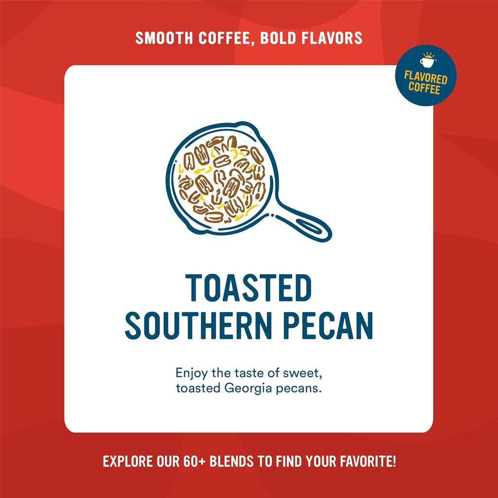 Cameron's Coffee Roasted Whole Bean Coffee, Flavored, Toasted Southern Pecan, 32 Ounce
