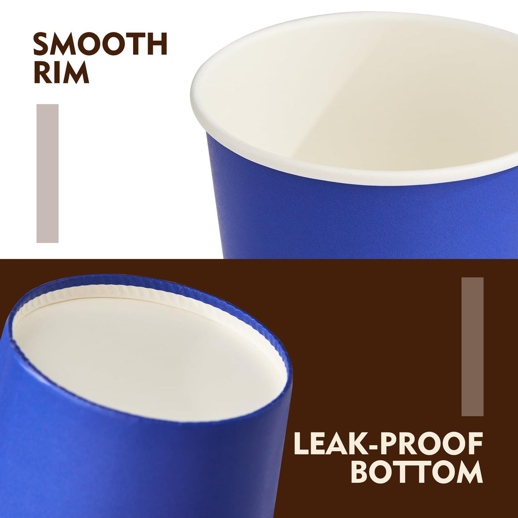 YEEHAW 100 Pack 16 oz Disposable Coffee Cups with Lids, Heat & Leak-proof Paper Cups, to Go Coffee Cups for Hot & Cold Beverage