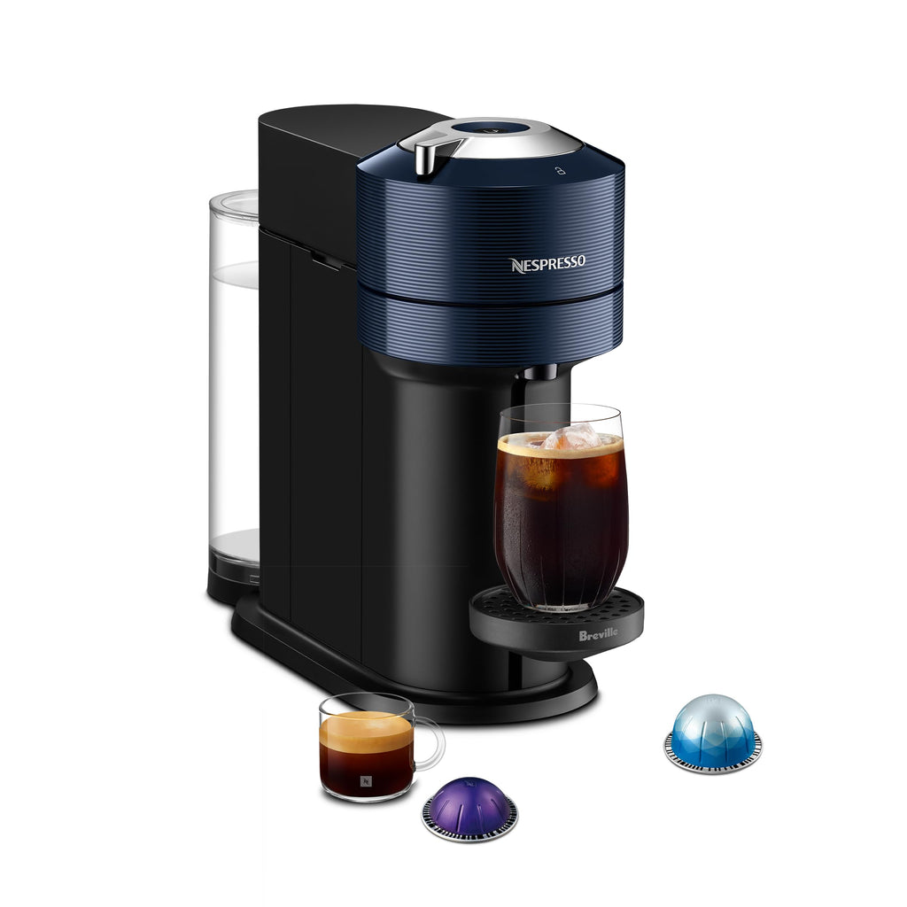 Nespresso Vertuo Next Coffee and Espresso Maker by Breville, with Aeroccino Milk Frother, Light Grey