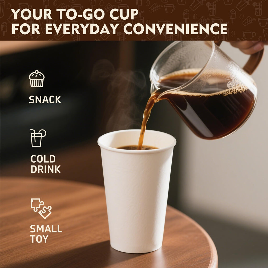 YEEHAW 100 Pack 16 oz Disposable Coffee Cups with Lids, Heat & Leak-proof Paper Cups, to Go Coffee Cups for Hot & Cold Beverage