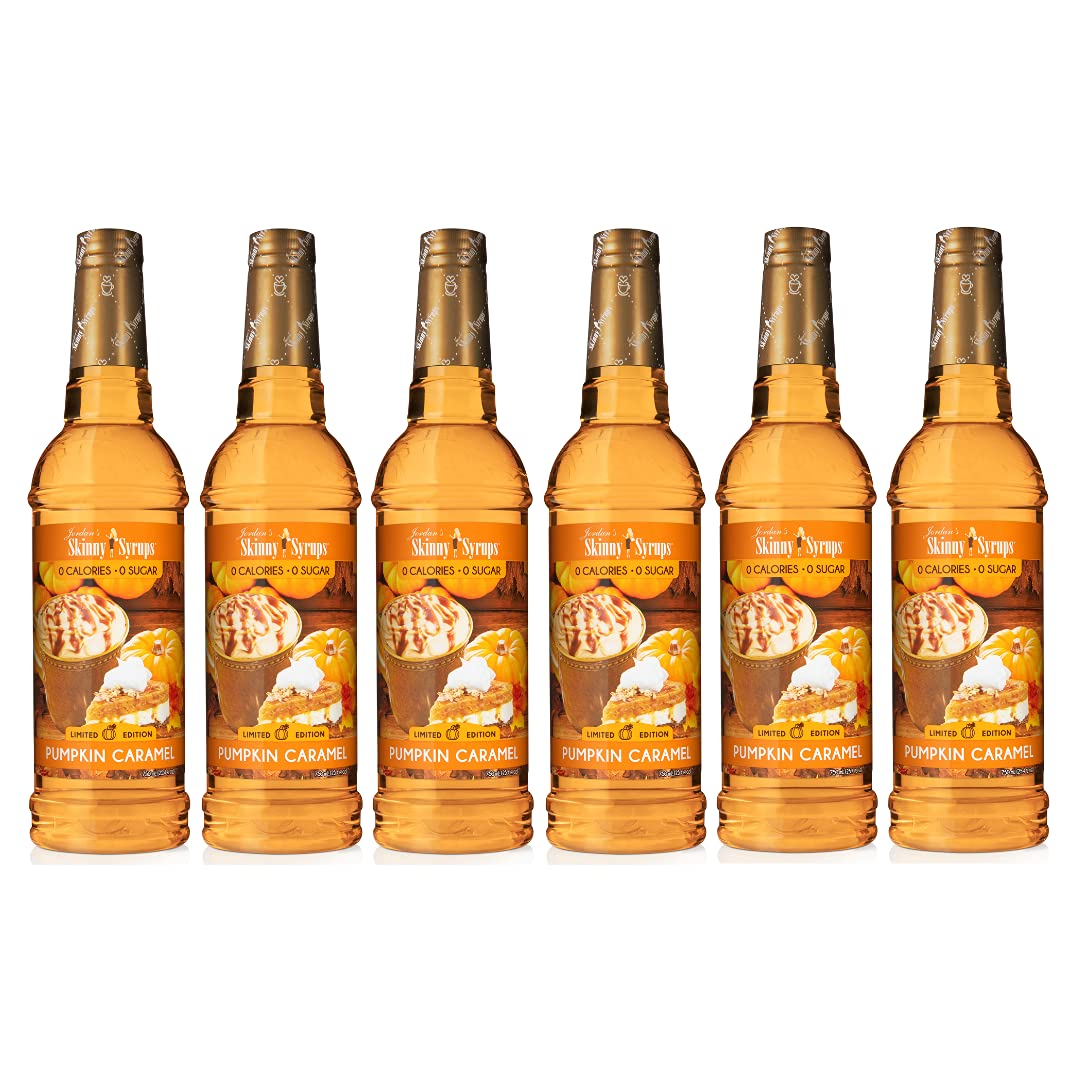 Jordan's Skinny Mixes Sugar Free Coffee Syrup, Holiday Fall Syrup Trio Coffee Flavoring Syrup, Zero Calorie Drink Mix for Lattes, Baking, Protein Shake, Dairy & Gluten Free, Kosher,12.7 Fl Oz, 3 Pack