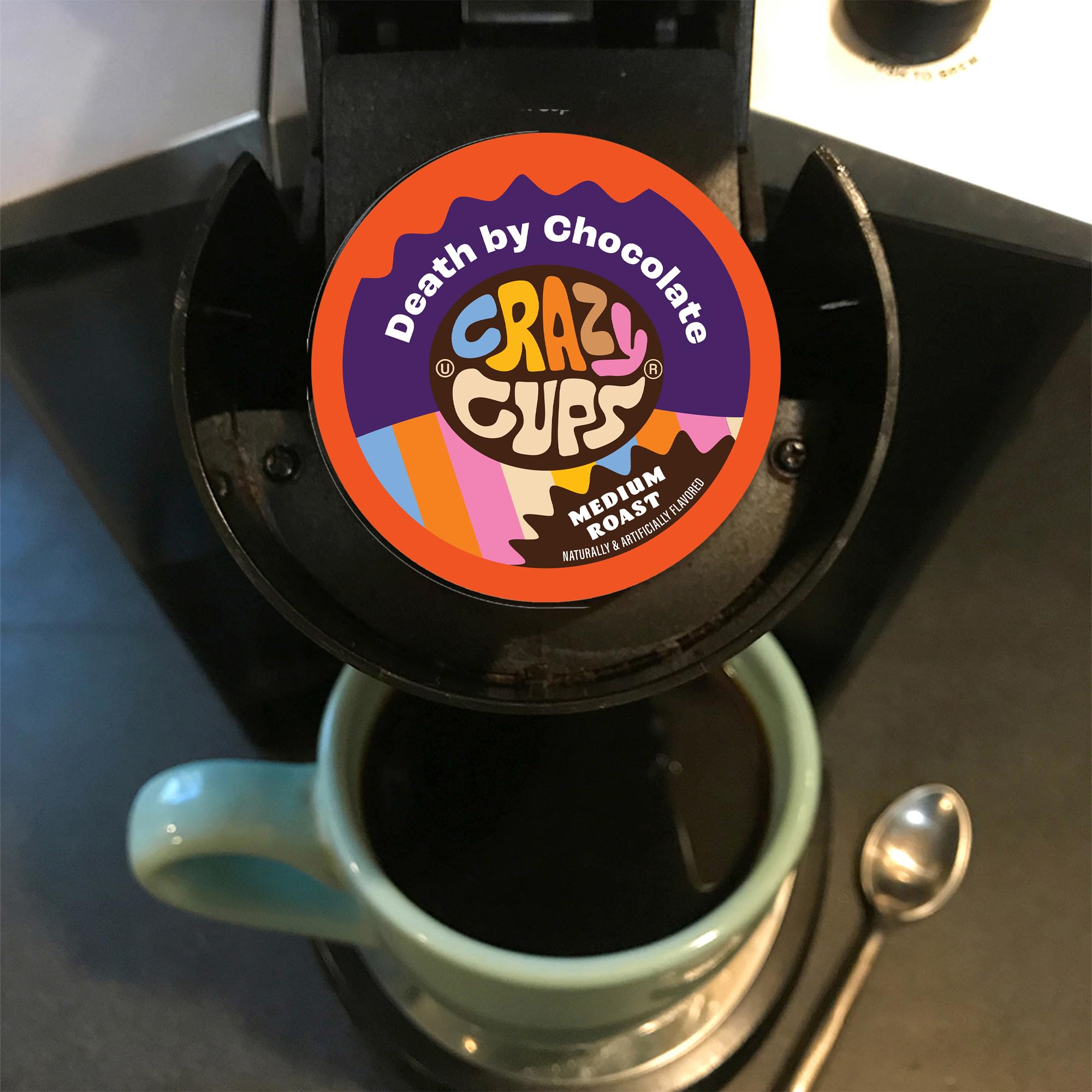Crazy Cups Flavored Coffee Pods Variety Pack for Keurig K Cups Brewers, Assorted Flavored Coffee Sampler, 40 Count