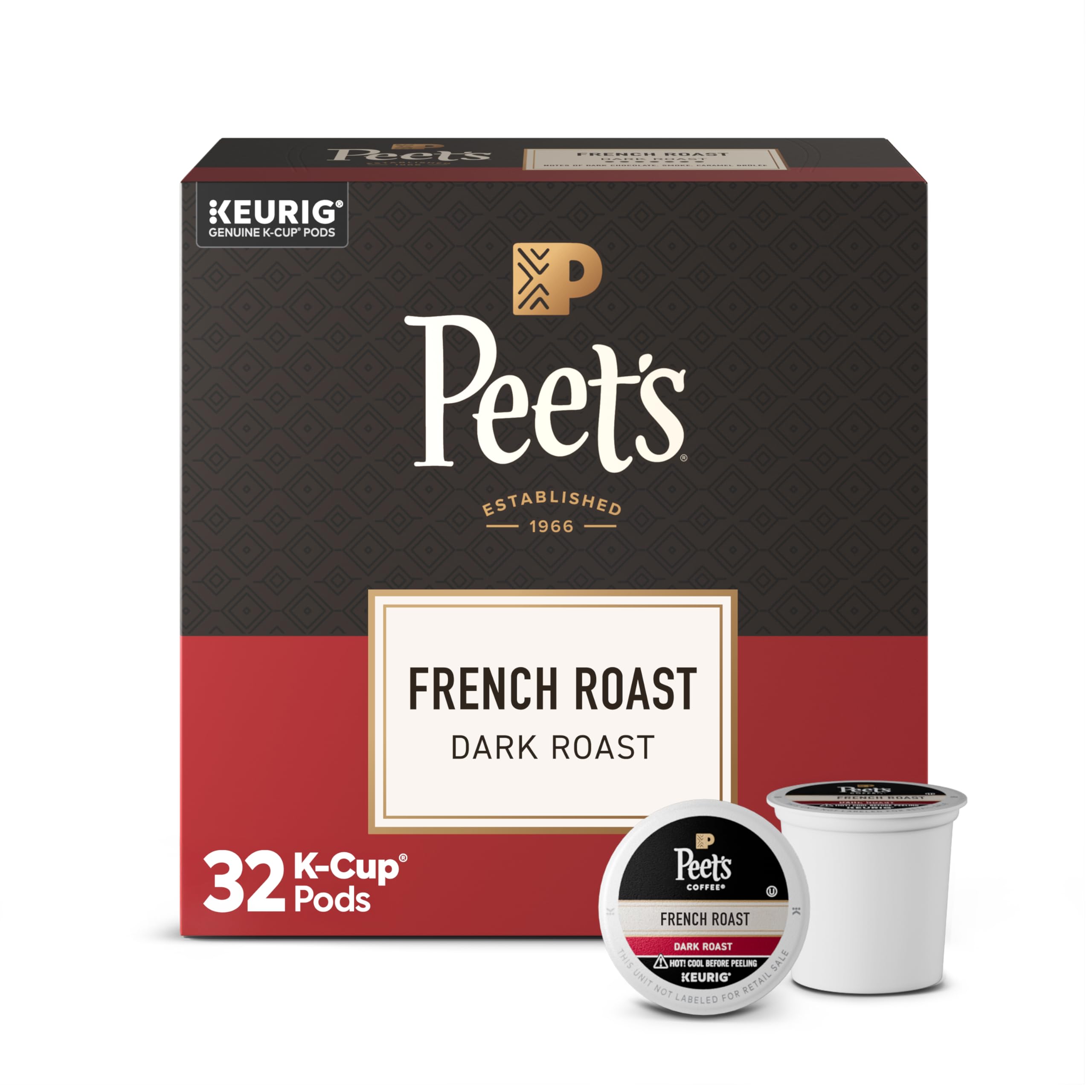 Peet's Coffee, Dark Roast Keurig K-Cup Pods, 100% Arabica Coffee - Major Dickason's Blend 75 Count (1 Box of 75 Pods)