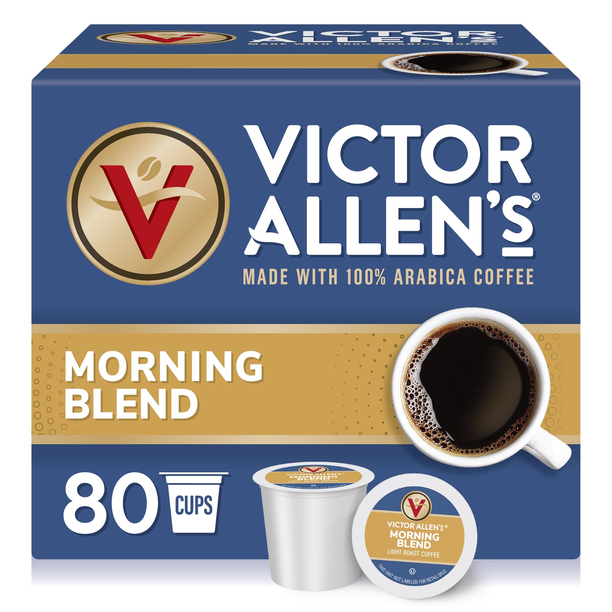 Victor Allen's Coffee Variety Pack (Morning Blend, 100% Colombian, Donut Shop Blend, French Roast), 42 Count, Single Serve Coffee Pods for Keurig K-Cup Brewers